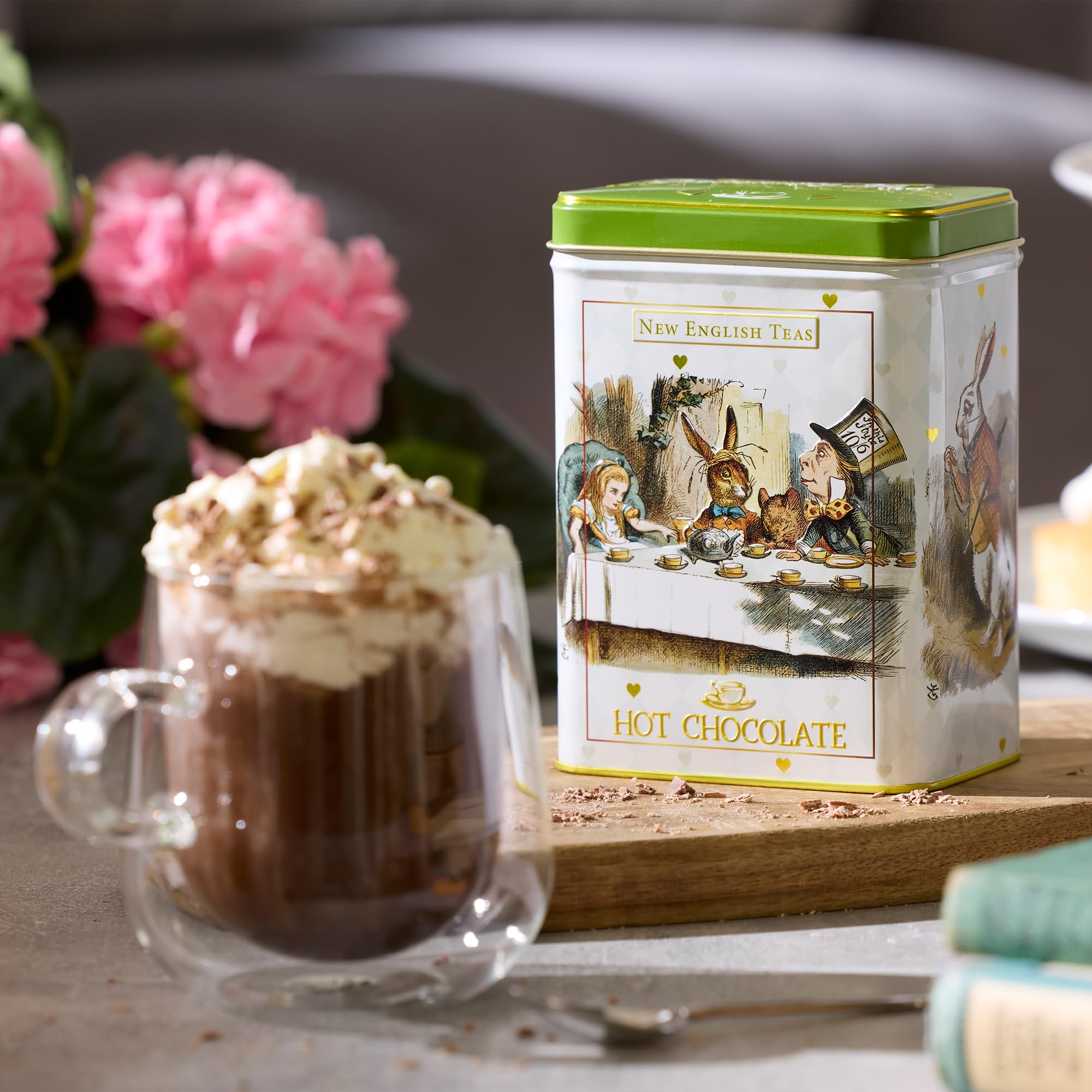 New English Teas Alice in Wonderland Hot Chocolate Tin - Rich Powder Mix | 250g 3