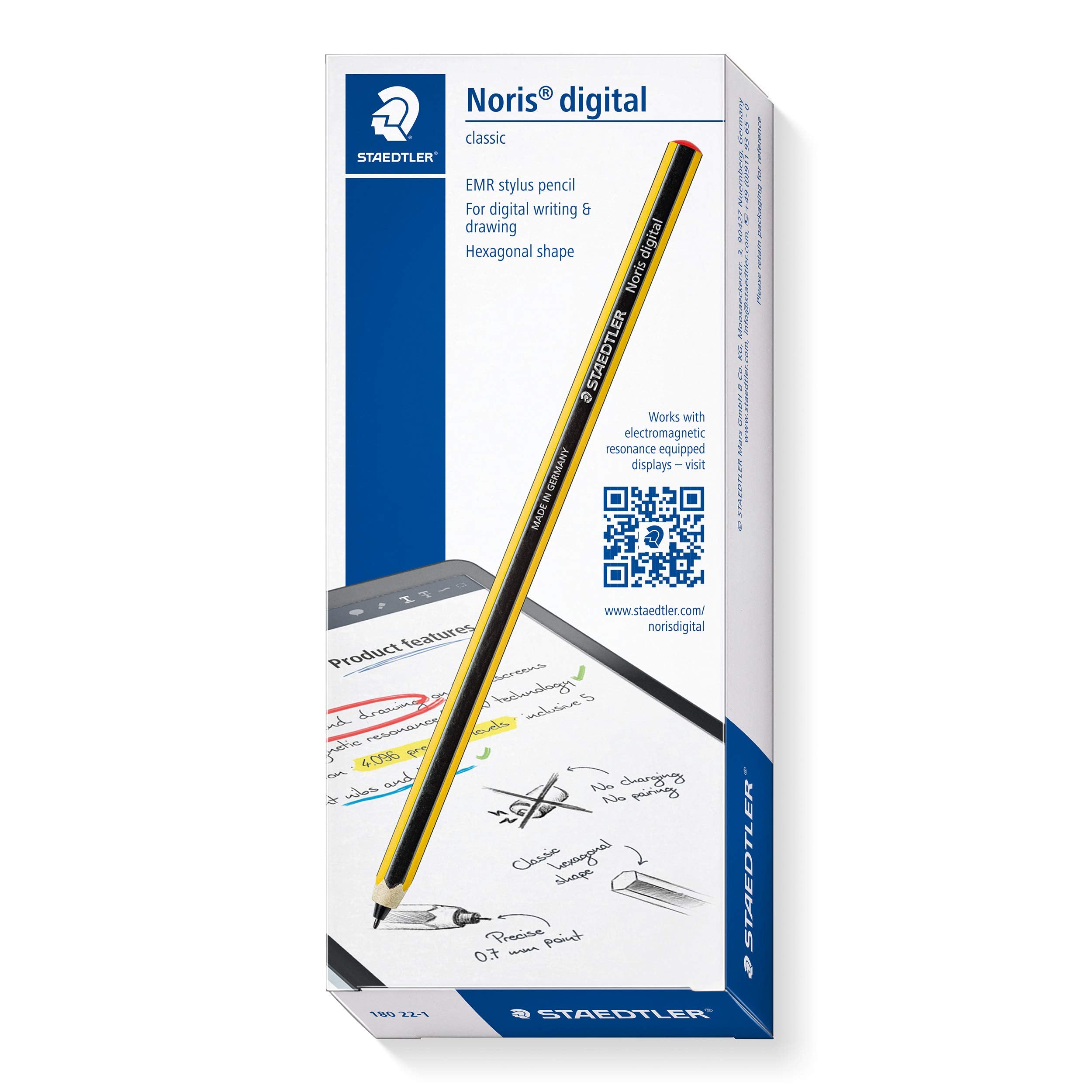 STAEDTLER Noris Classic Digital Stylus Pen - 4,096 Pressure Levels | EMR Palm Rejection | No Charging 2