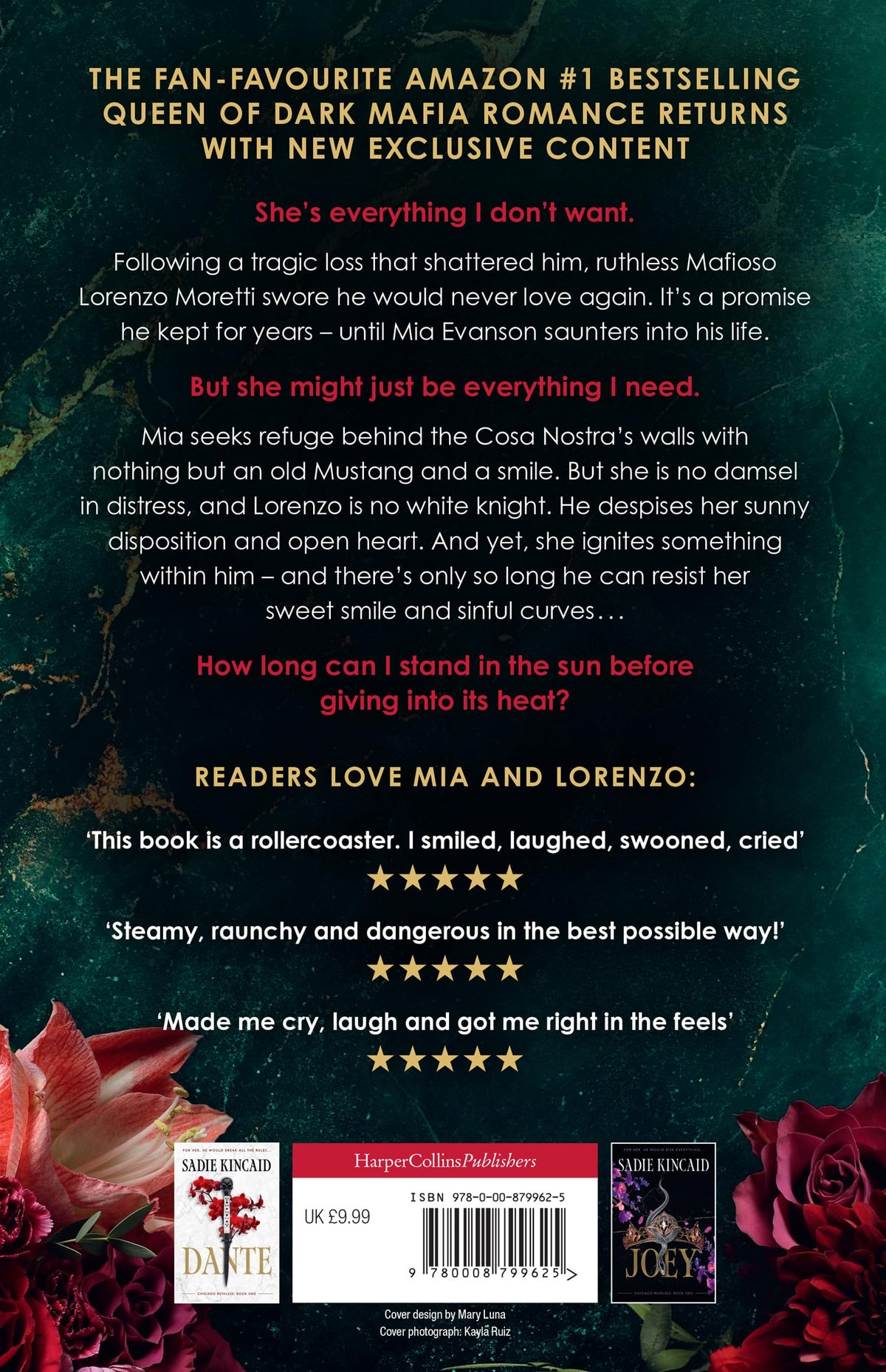 HarperCollins Lorenzo: A Dark Mafia Grumpy/Sunshine Standalone Romance - Book 3, Chicago Ruthless