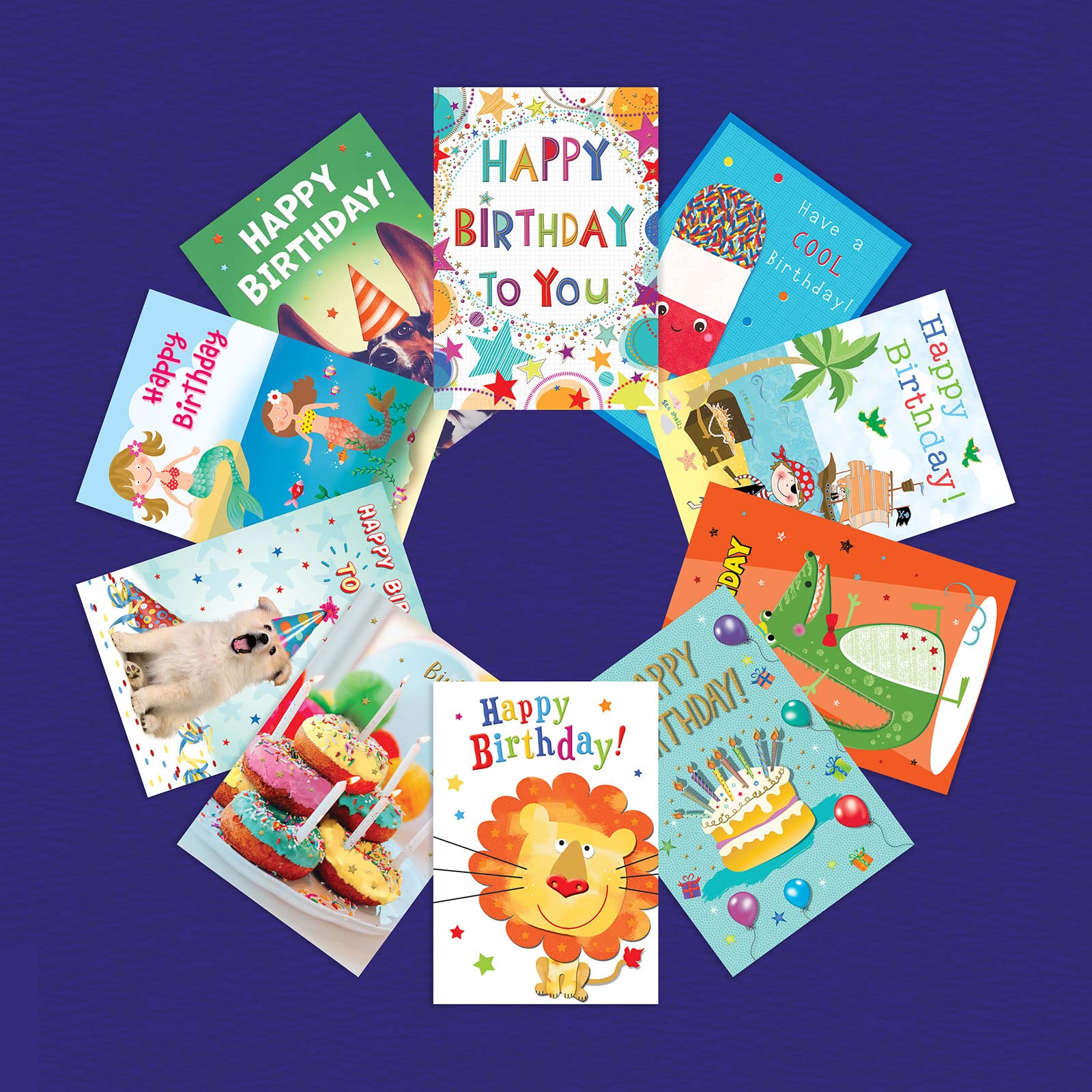 Piccadilly Greetings Kids Birthday Cards Multi-pack | 20 Cards | 5x7 Inches | Assorted Designs 2