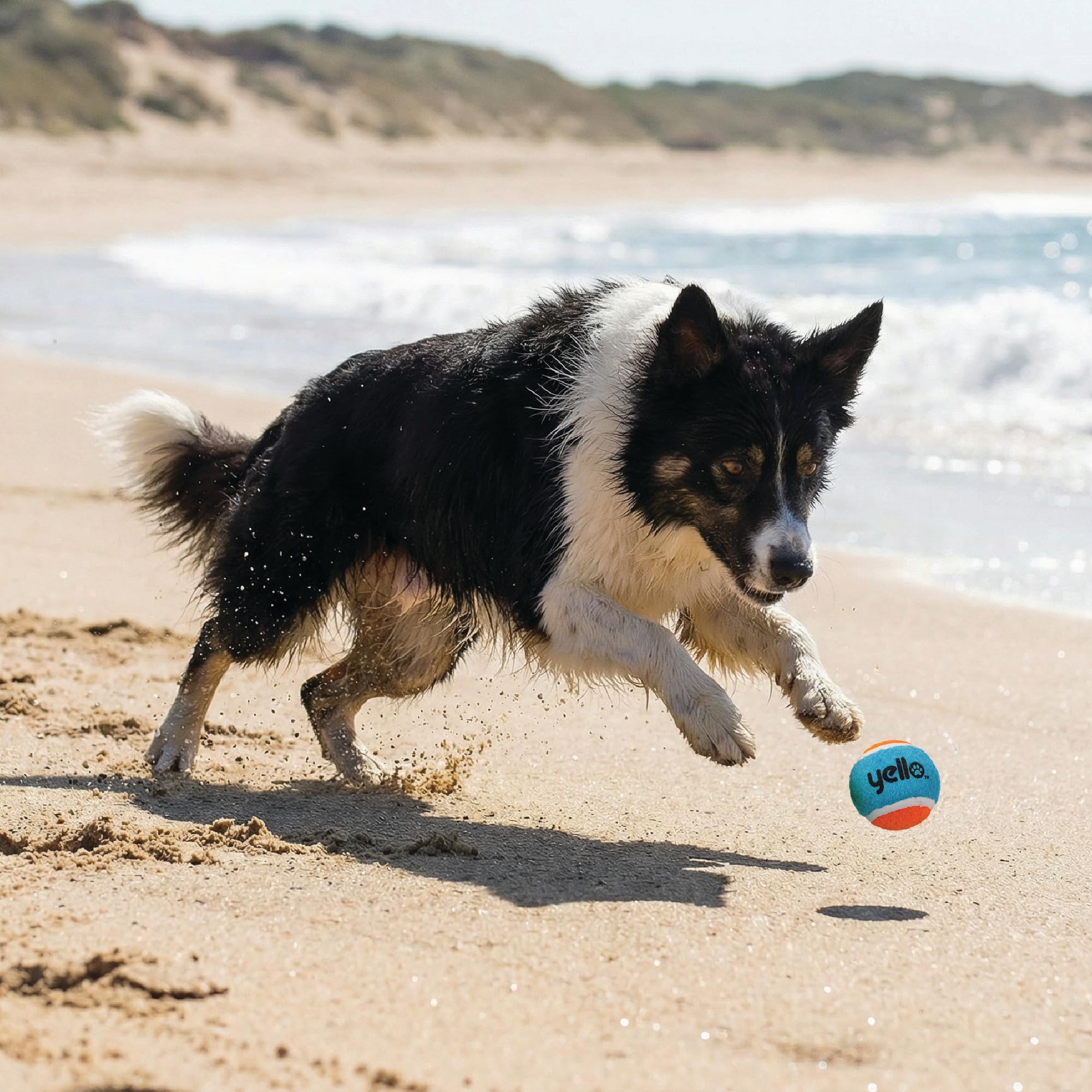 Yello 3 Pack Dog Tennis Balls - Interactive Fetch & Play | All Breed Sizes 2