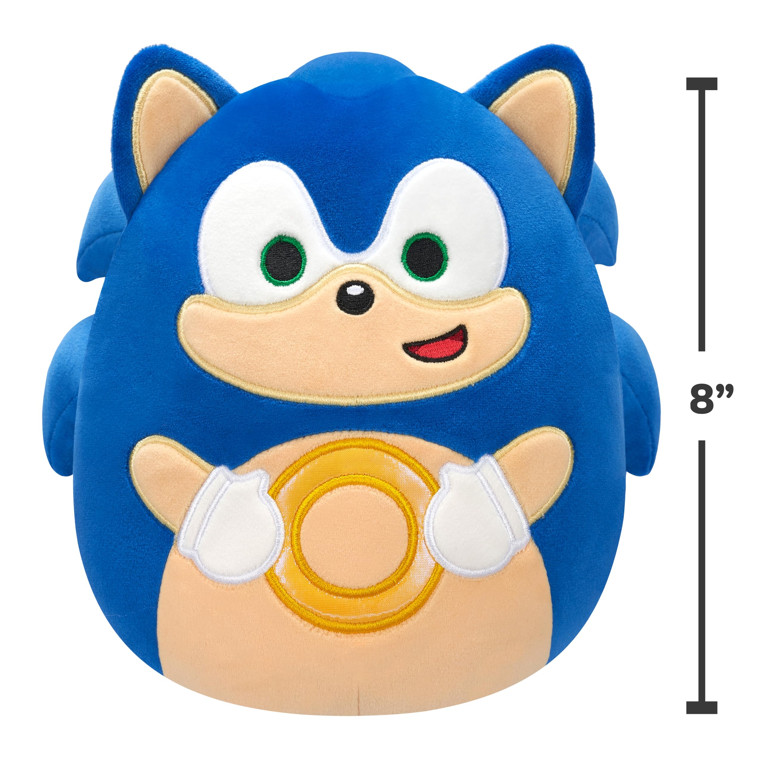 Squishmallows 8-inch Sonic the Hedgehog Plush - Holding Gold Rings, Official SEGA Licensed 12