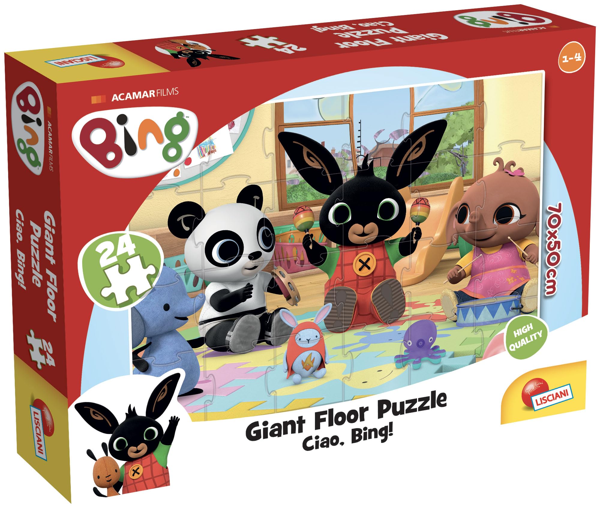 Lisciani Bing Giant Floor Puzzle, 24 Pieces, Multicolor (Model 74716)