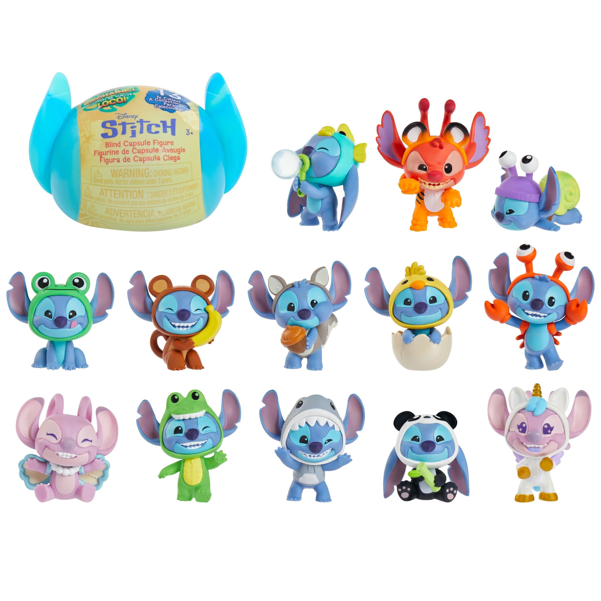 Disney Stitch Goes Wild Collectible Mini Figure Blind Capsule Toy for Ages 3+ | 5 cm Collectible