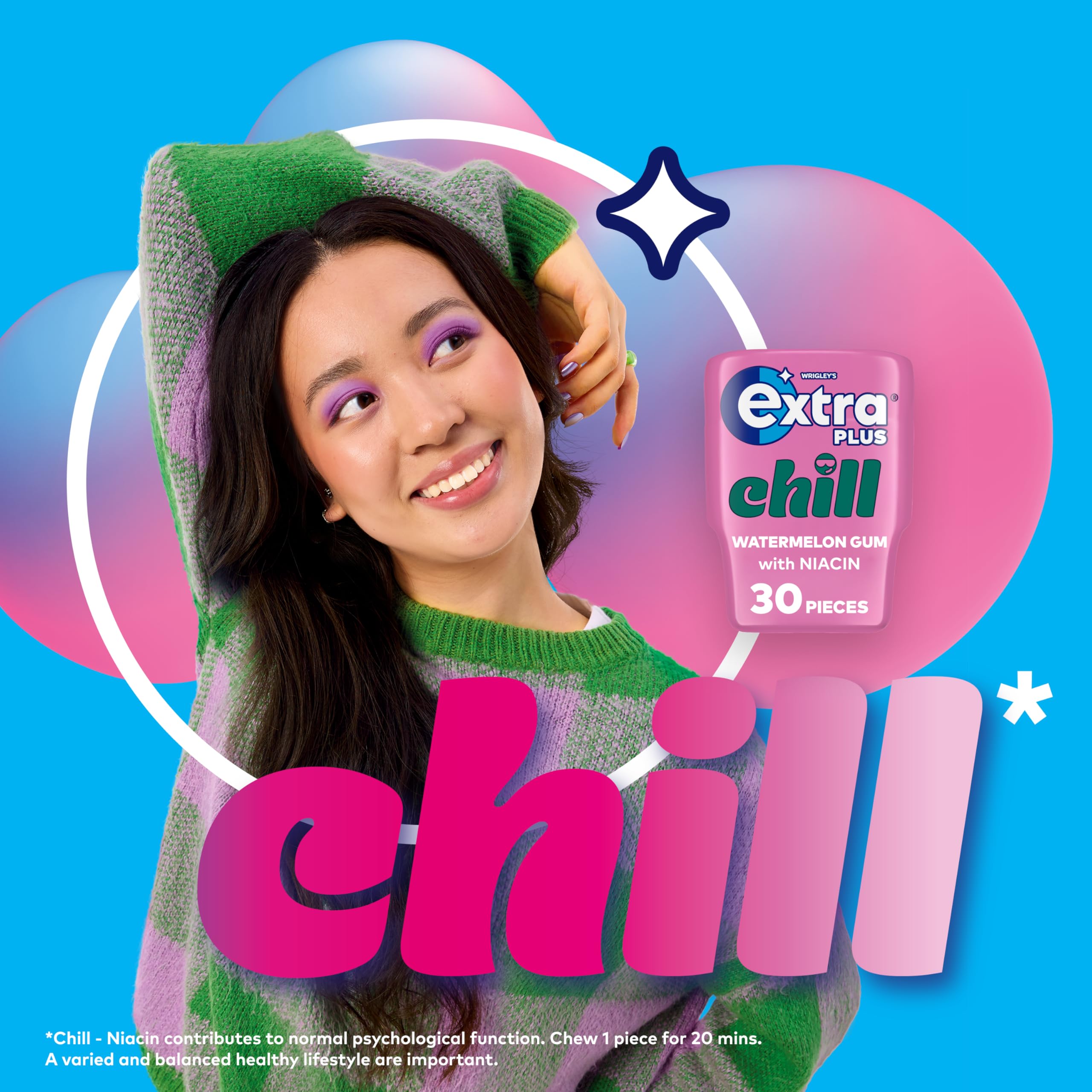 WRIGLEY'S EXTRA Plus Chill Sugar Free Chewing Gum - Watermelon Flavor | 30 Pieces 4