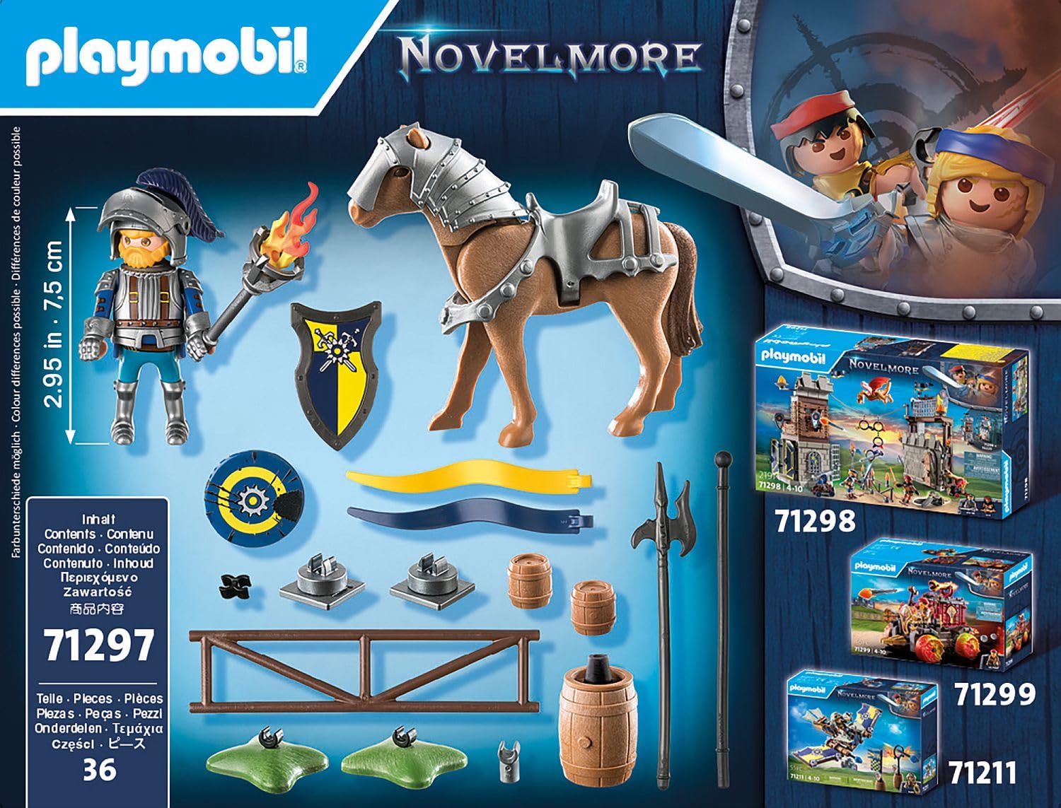 Playmobil 71297 Novelmore Medieval Jousting Area Playset - Knight Training with Horse and Castle, Ages 4+ 11