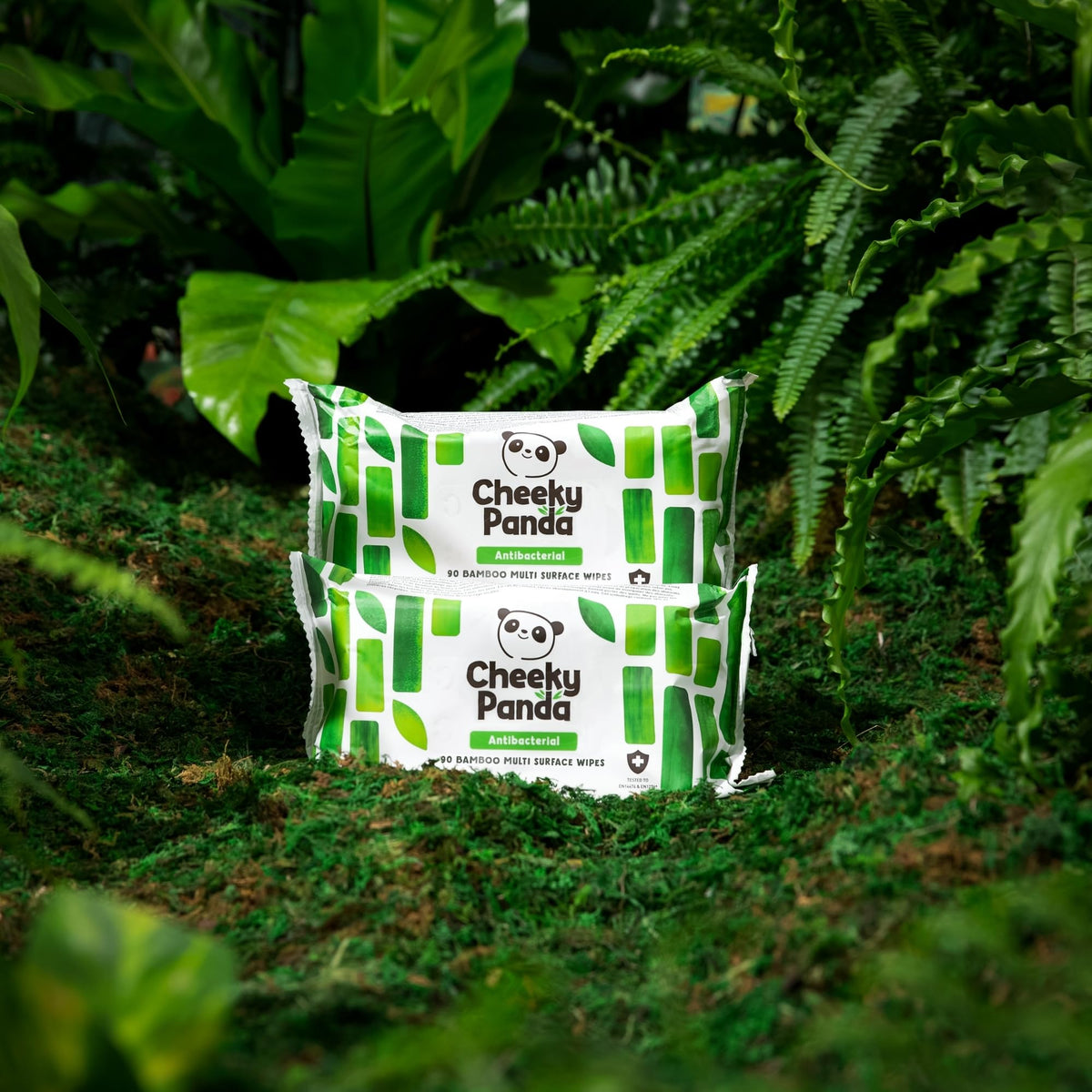 The Cheeky Panda Antibacterial Bamboo Wipes - 100 Wipes, Kills 99.99% of Bacteria