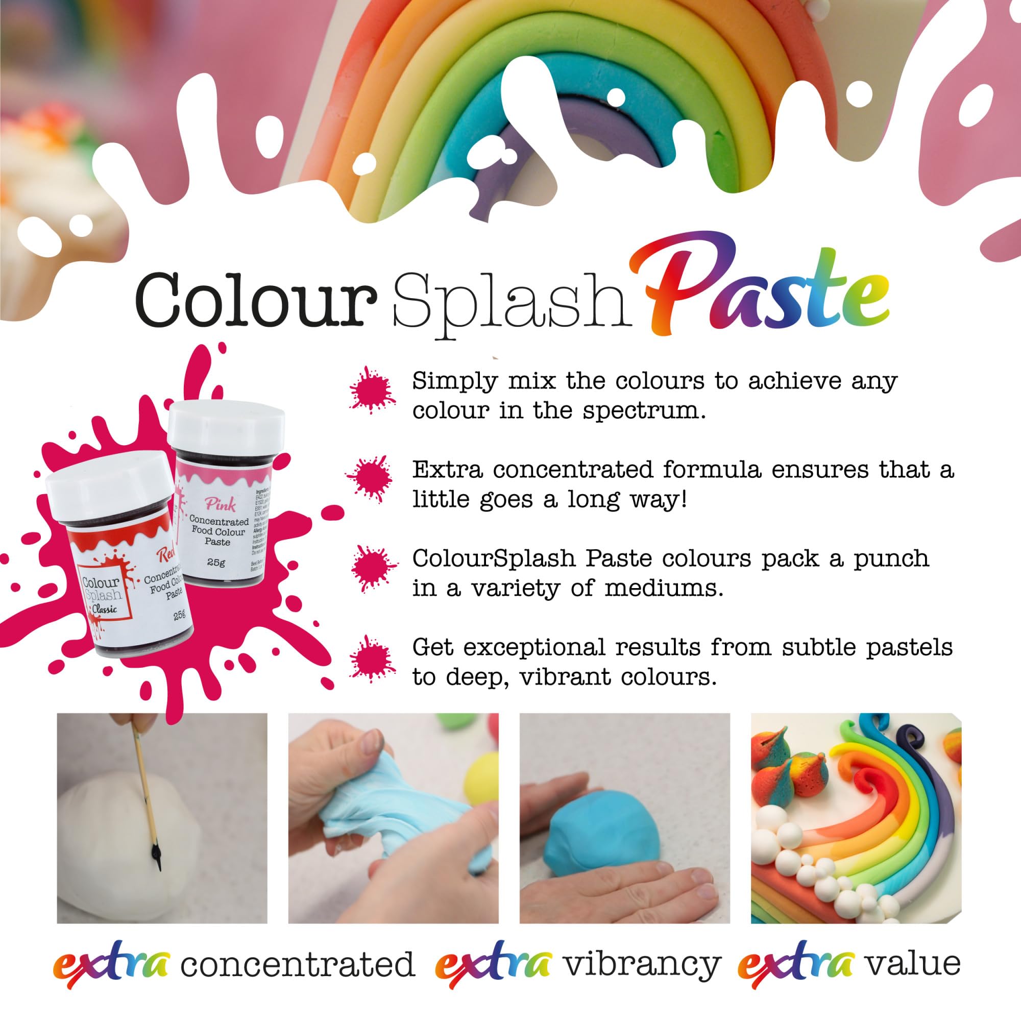 Colour Splash Concentrated Food Colouring Paste - Black | 25g Pot | Vibrant Edible Colour 4