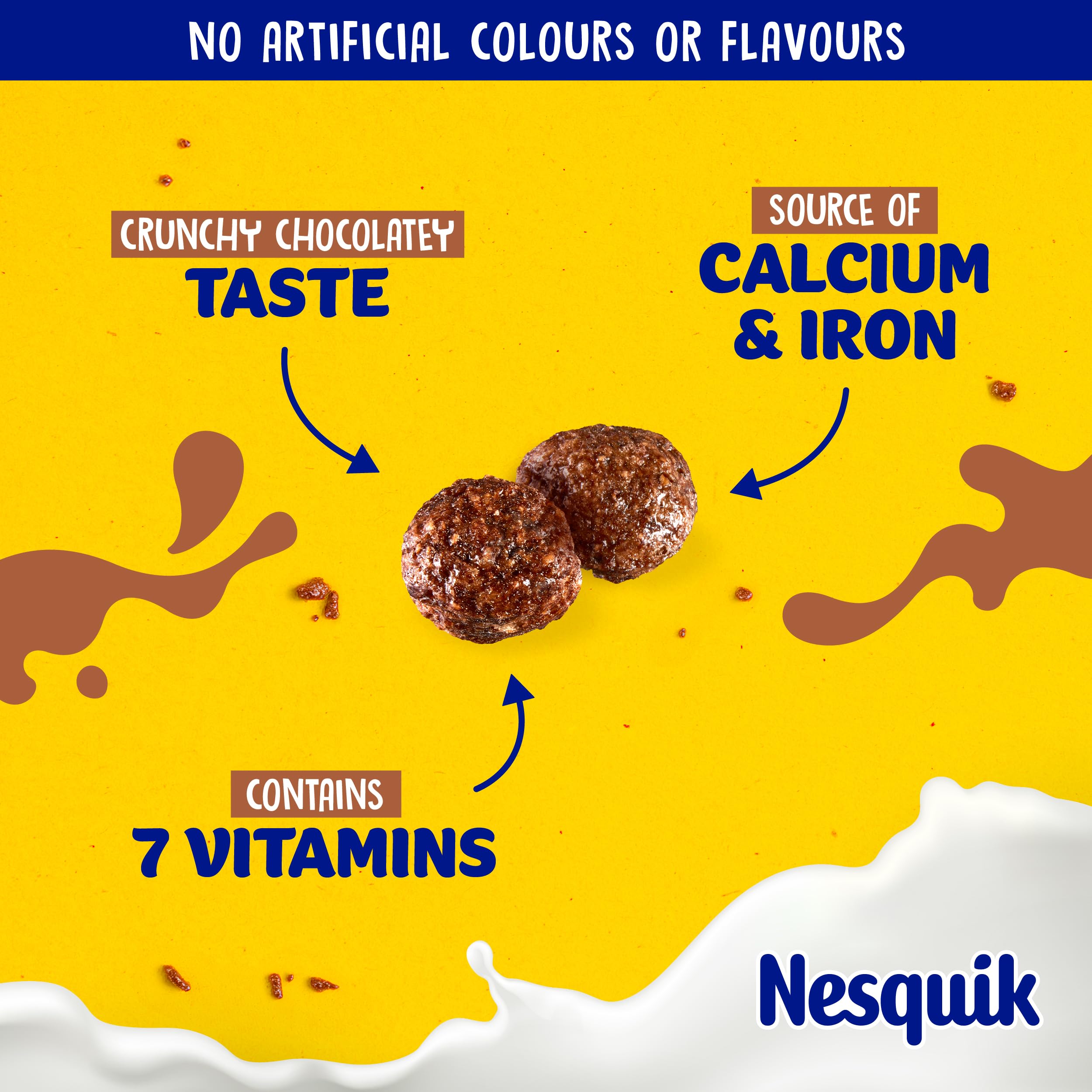 Nestlé Nesquik Chocolate Cereal - Made with Wholegrain Wheat | 375g