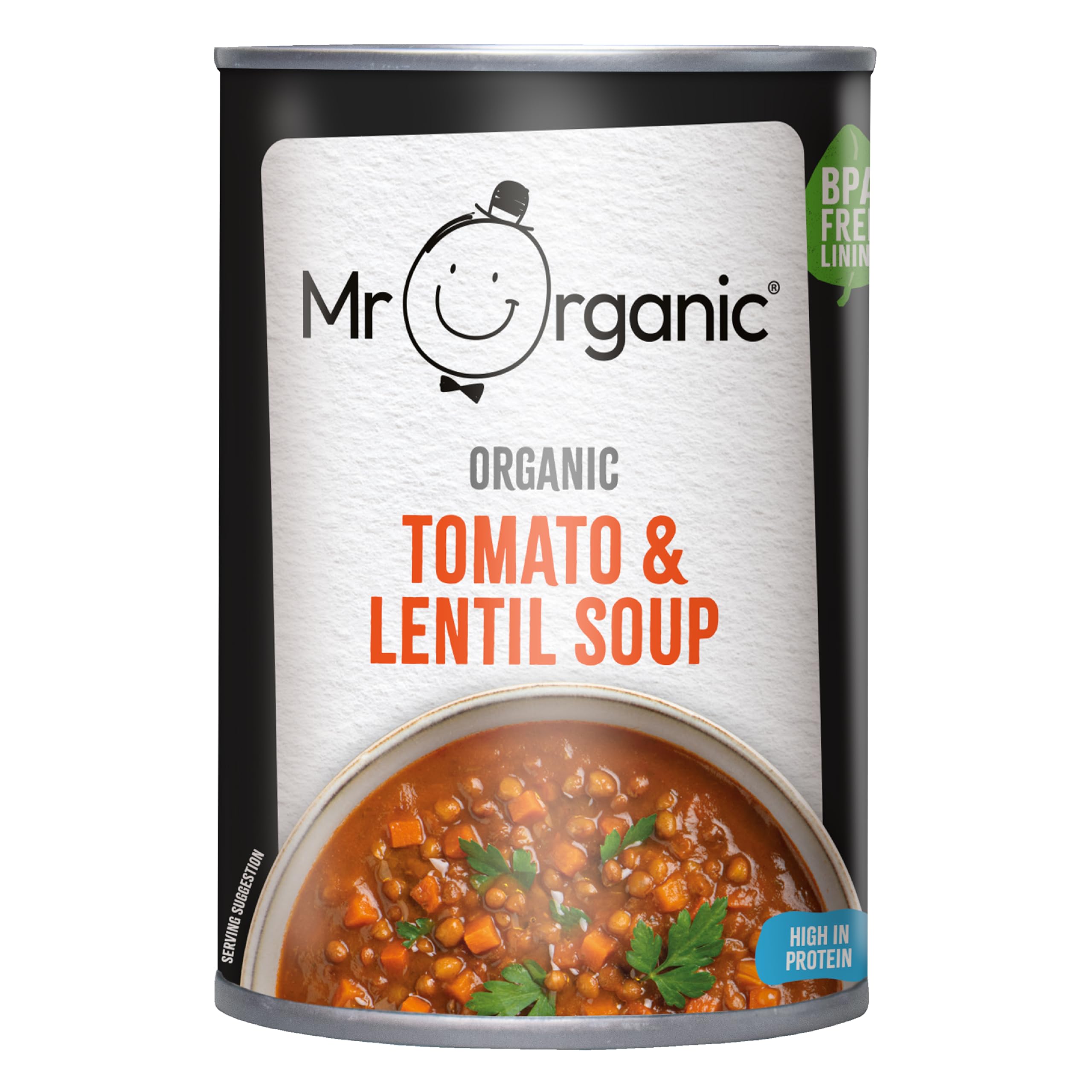 Mr Organic - Tomato and Lentil Soup - Organic, Vegan, High in Protein & Fibre 1