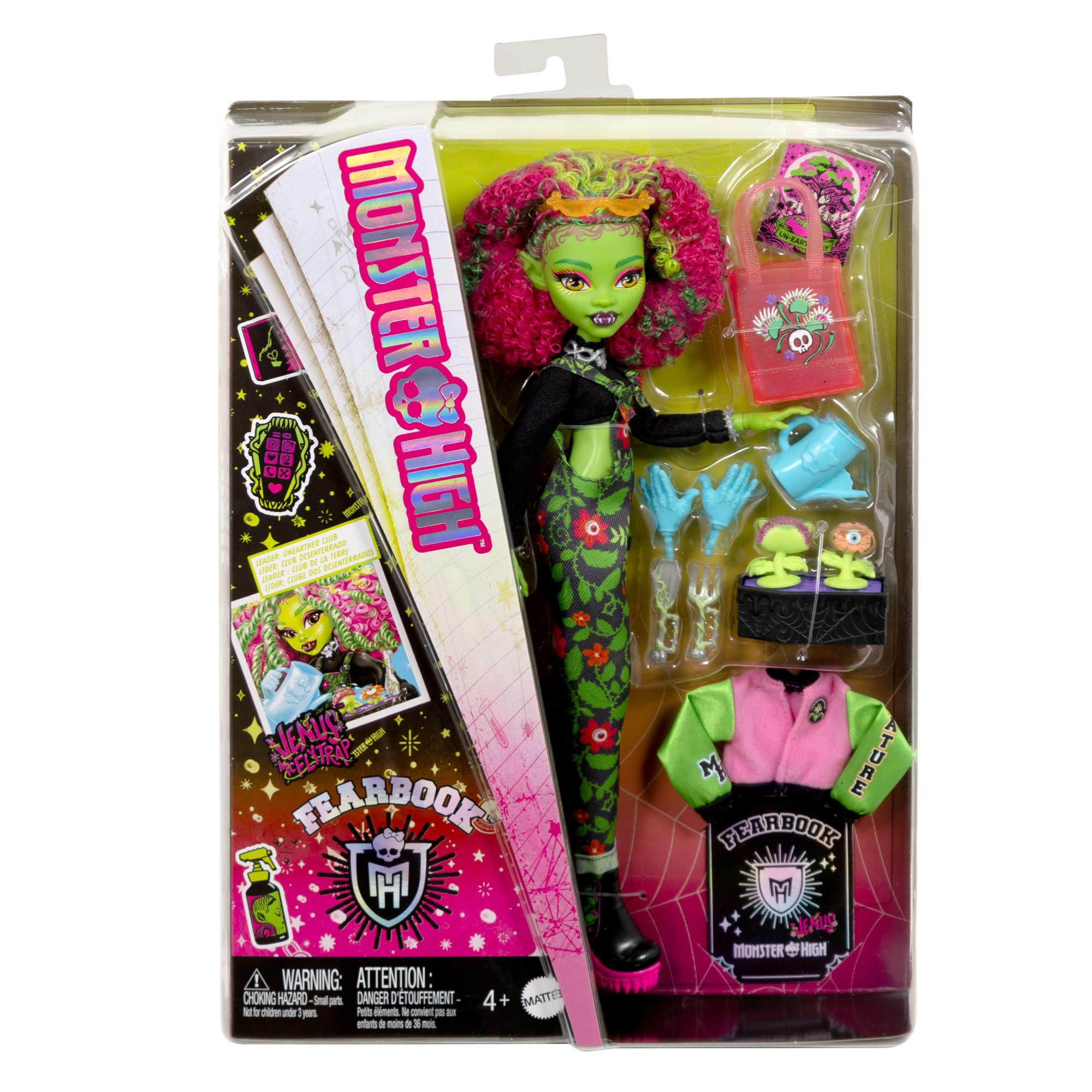 Monster High Fearbook Venus McFlytrap Doll & Accessories Set - Green F