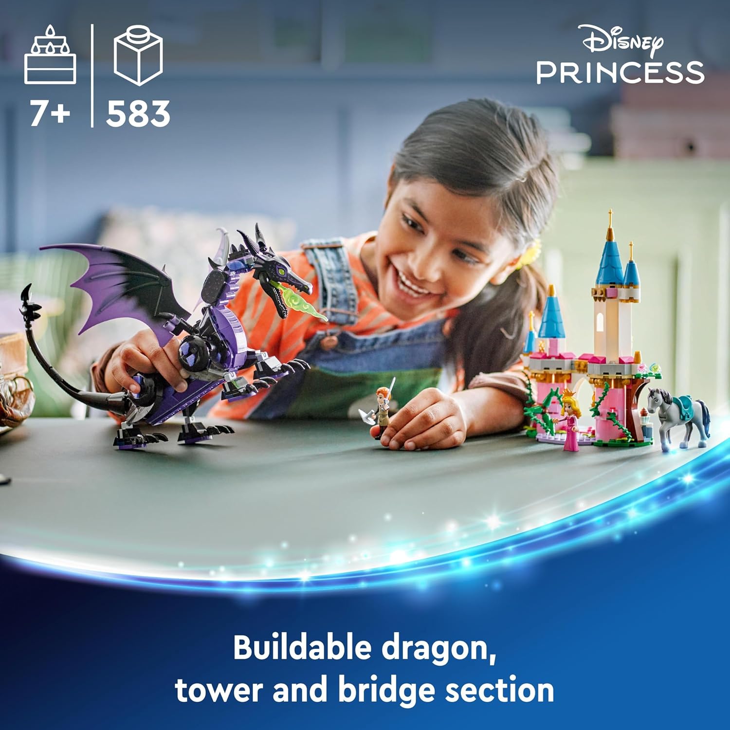 LEGO Disney Maleficent's Dragon Form Building Playset - 583-Piece Set for Kids 7+ 6