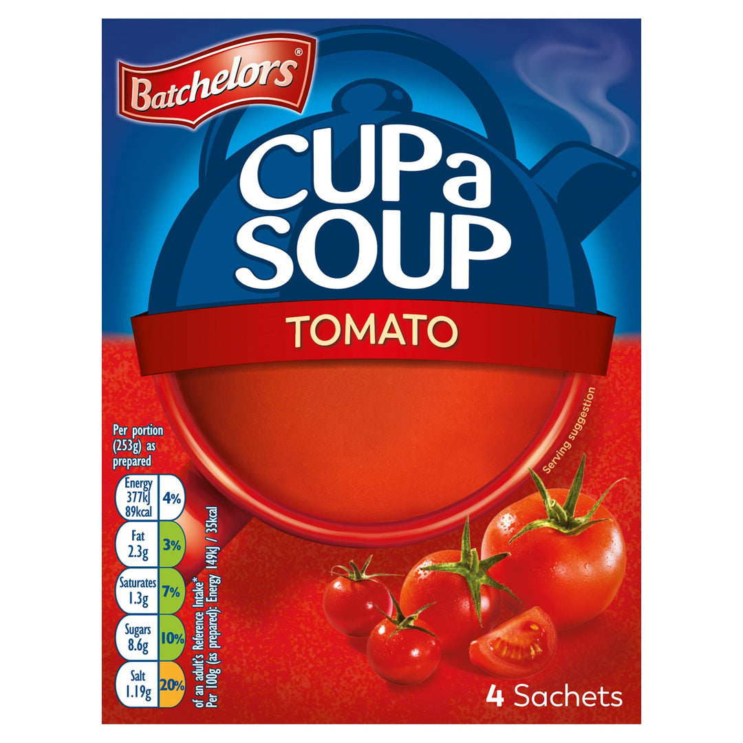 Batchelors Cup a Soup Tomato Instant Soup Sachets, 4 Sachets, 93 g