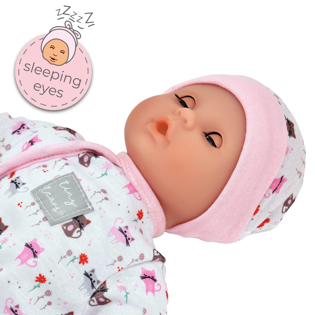 Tiny Tears Teeny Baby Doll - 30cm Soft Body with Sleeping Eyes & Deluxe Outfit