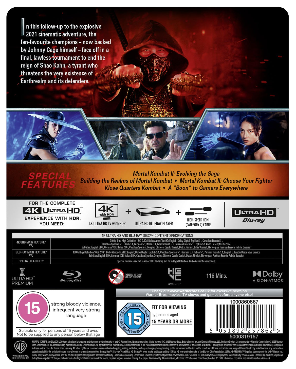 Mortal Kombat II [4K UHD Blu-ray Steelbook]