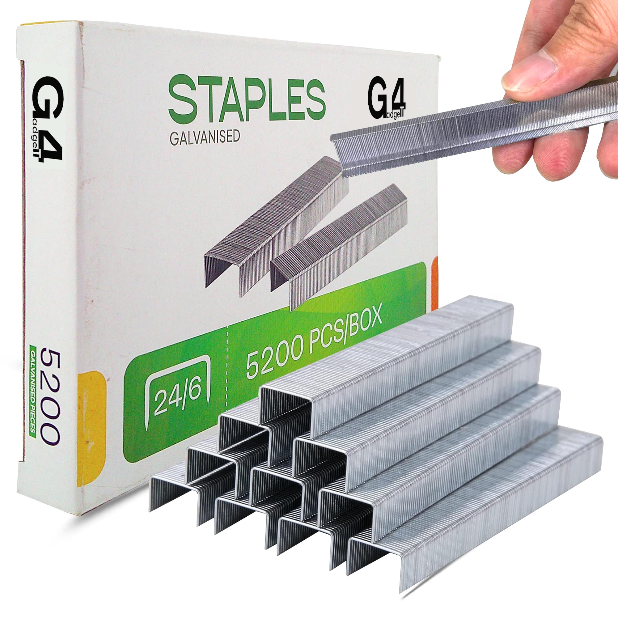 5200 x 24/6 No.16 Standard Staples - 24/6mm Staples for Desktop Staplers an