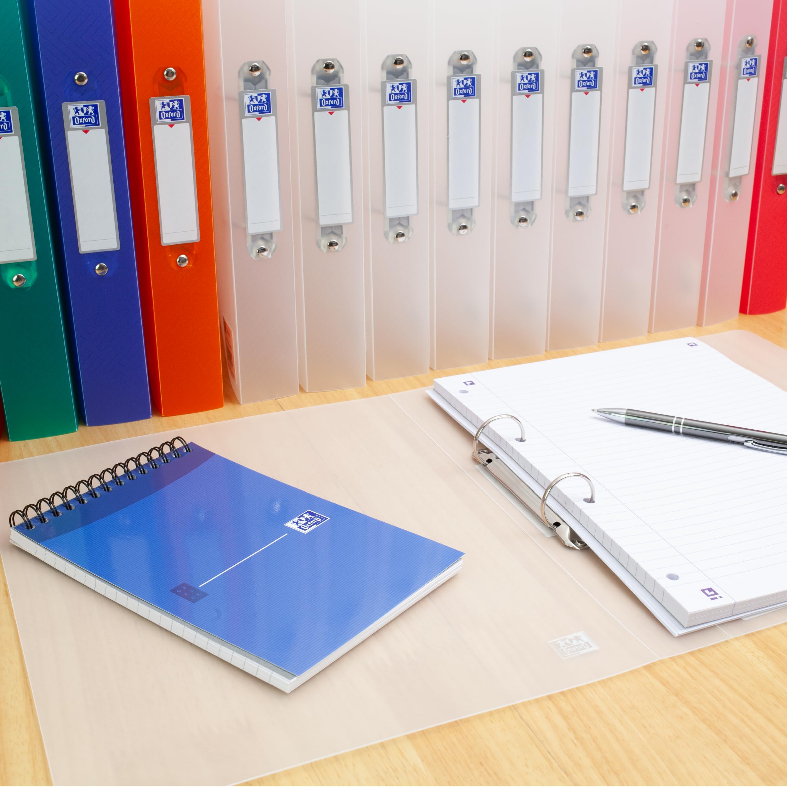 Oxford A4 Flexible O-Ring Binder - 25mm Capacity, Translucent Clear Finish | Polypropylene 3