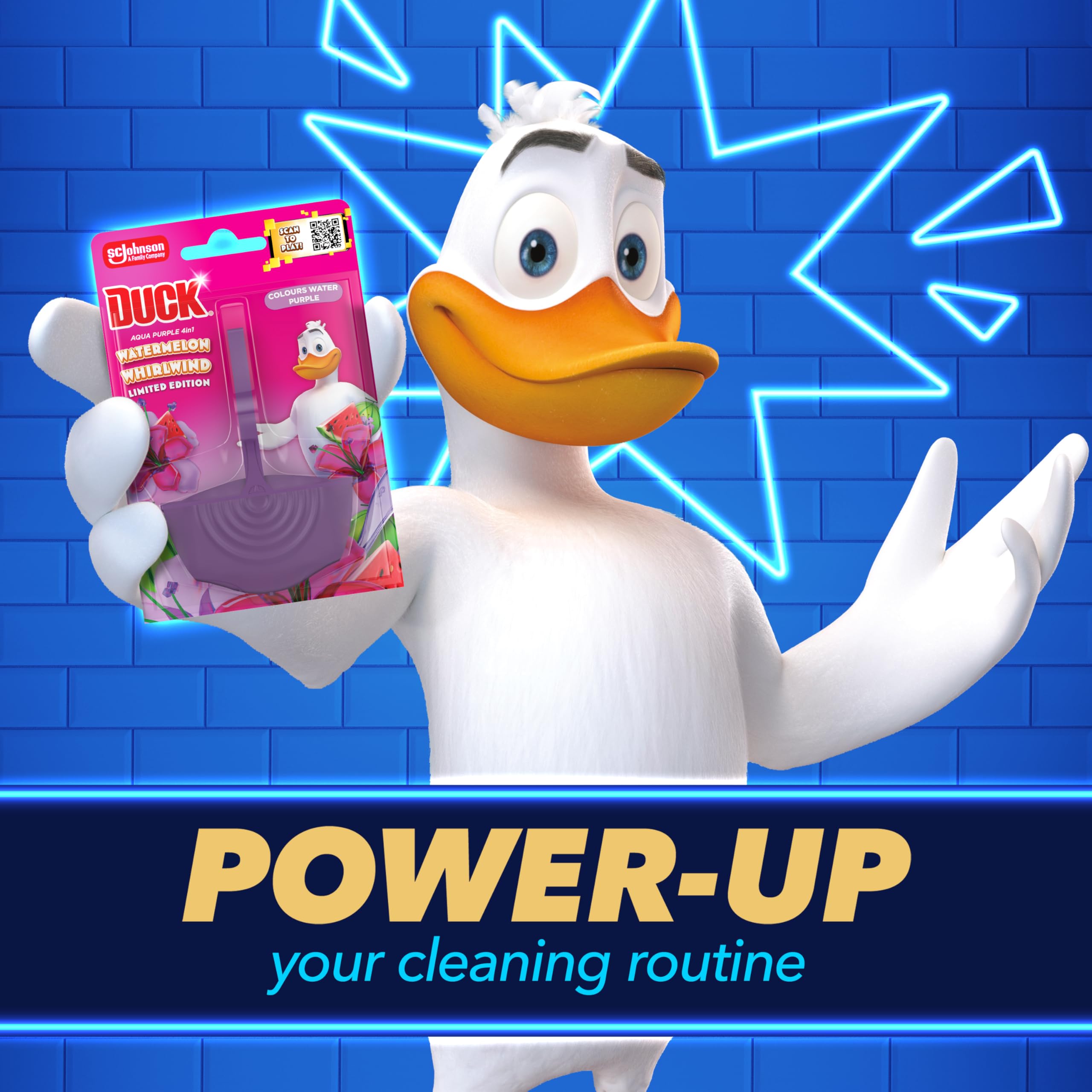 DUCK Colouring Toilet Rim Block - Watermelon Whirlwind Foaming Cleaner | Lasts up to 300 Flushes 2