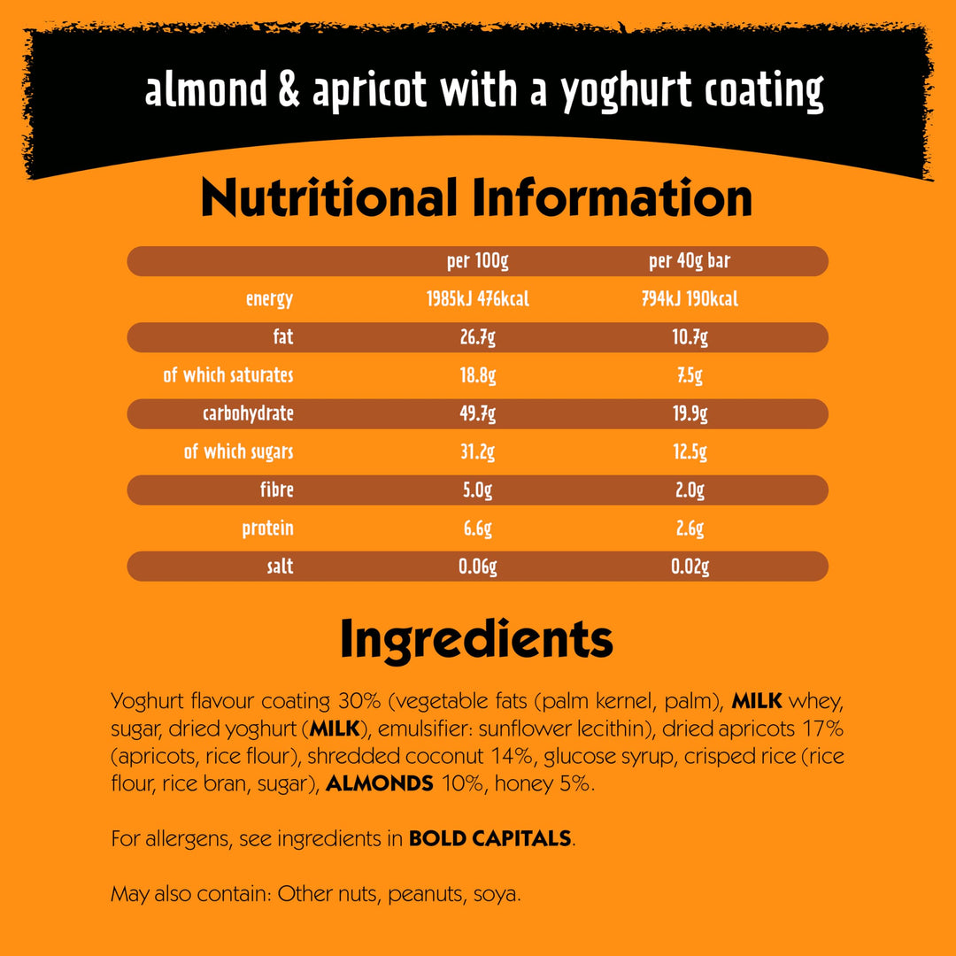 Eat Natural Almond & Apricot with Yoghurt Coating Fruit & Nut Bars, 3 x 4
