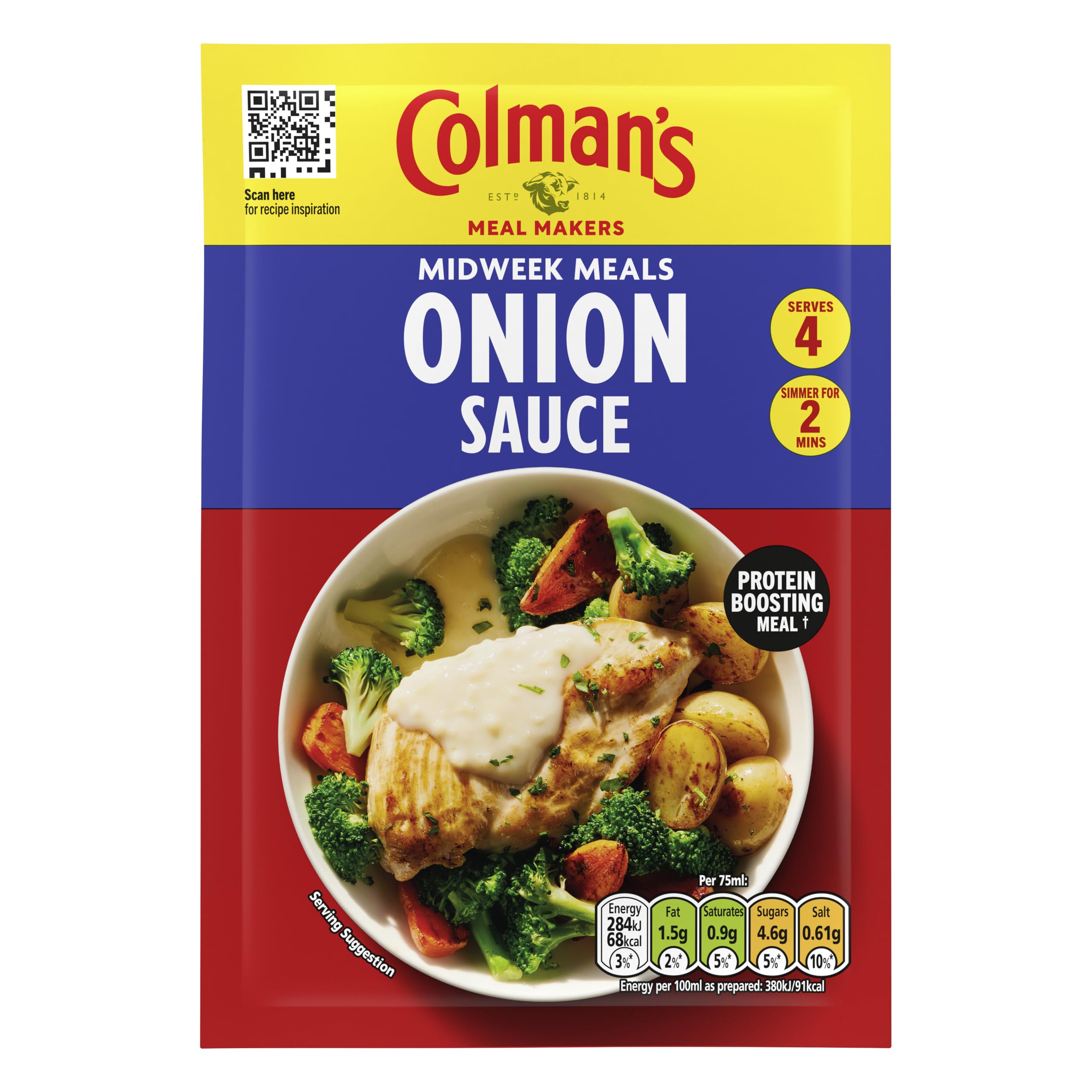 Colman's Midweek Meals Onion Sauce Mix with Herbs & Spices | 35g Sachet