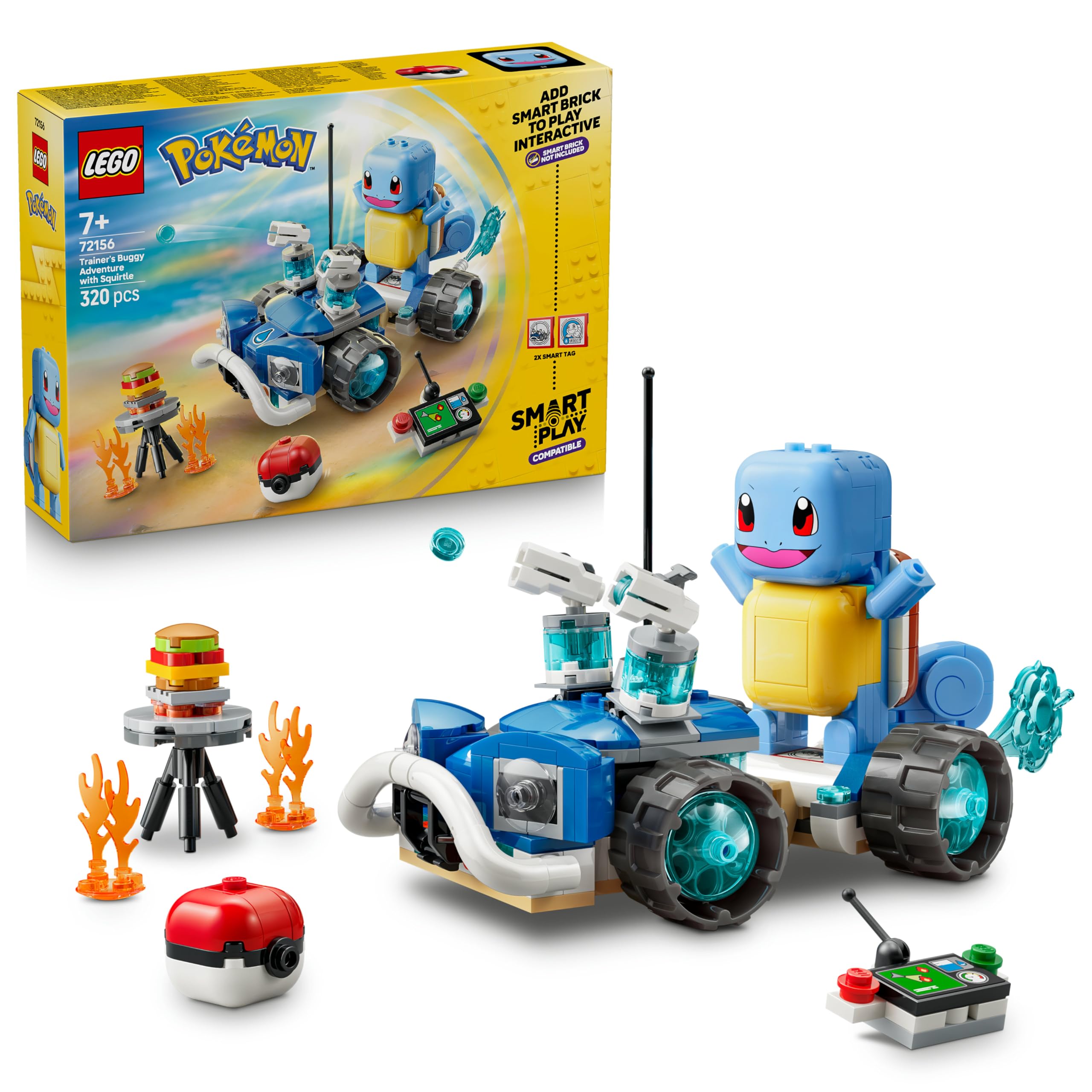 LEGO Pokémon SMART Play: Trainer’s Buggy Adventure with Squirtle Building Set (72156) | Ages 7+ 1