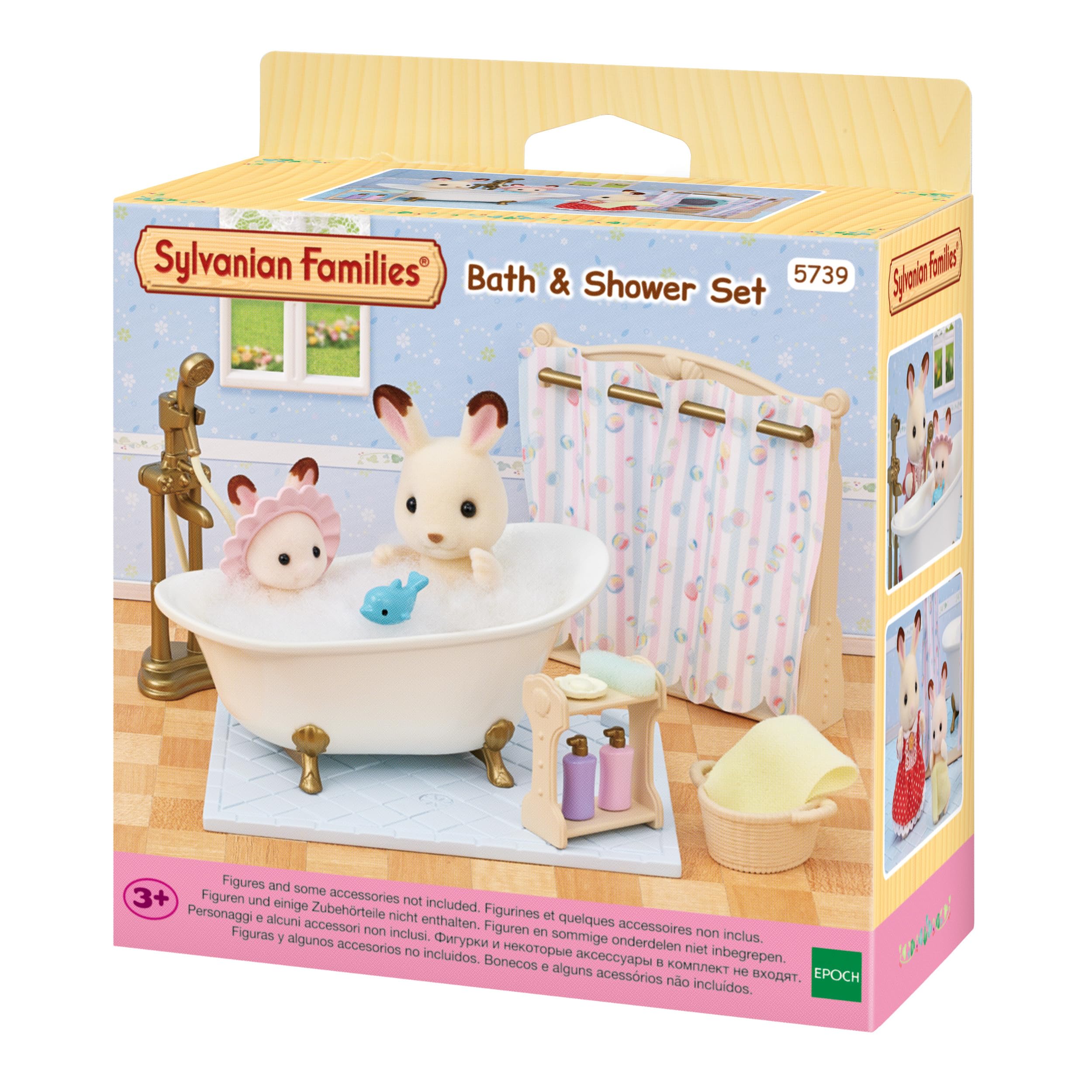 Sylvanian Families Bath & Shower Set - Antique Style Furniture | Ages 3+ 1