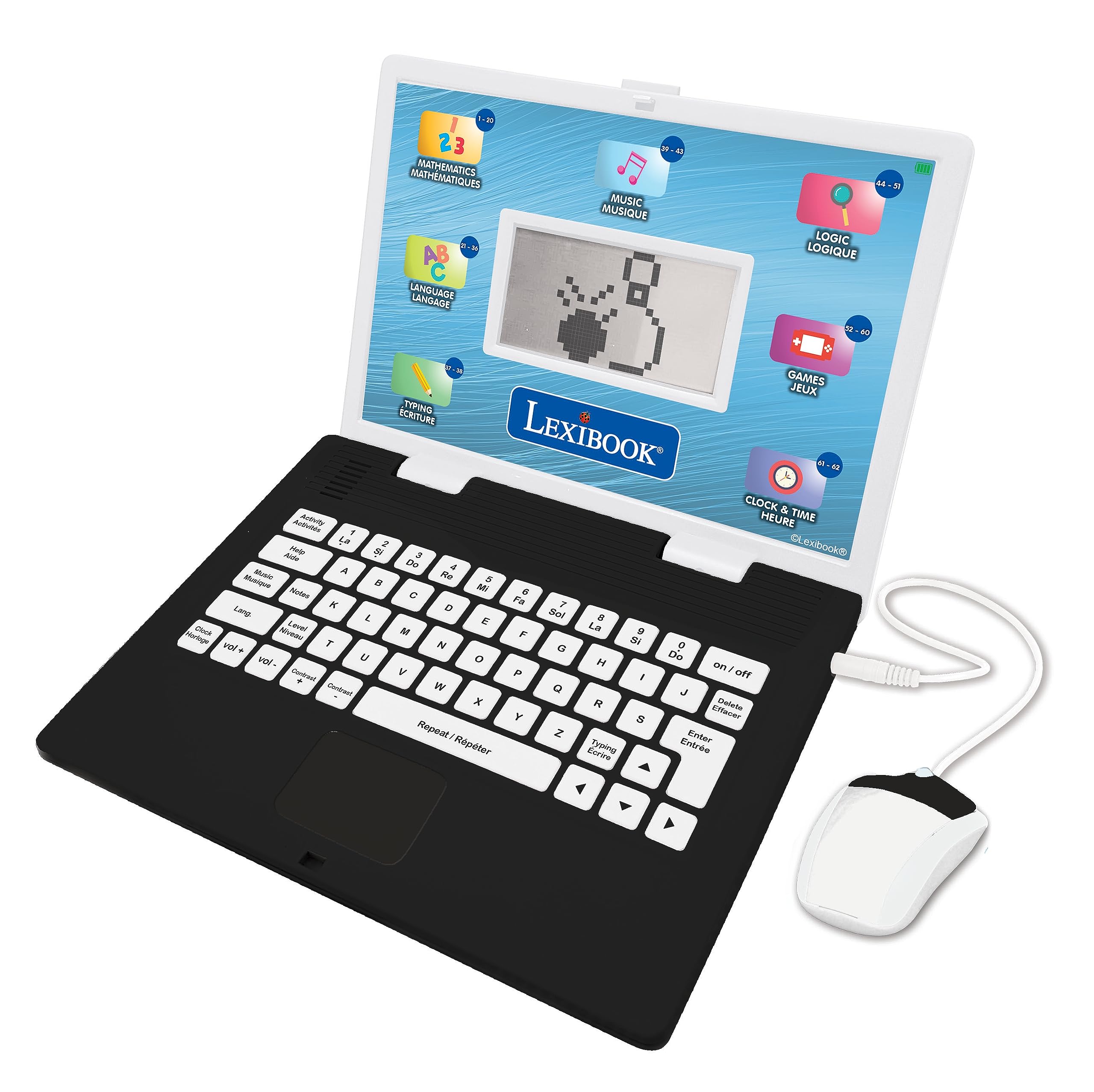 LEXIBOOK Bilingual Educational Laptop (English/French) with 124 Activities for Ages 6+ 1