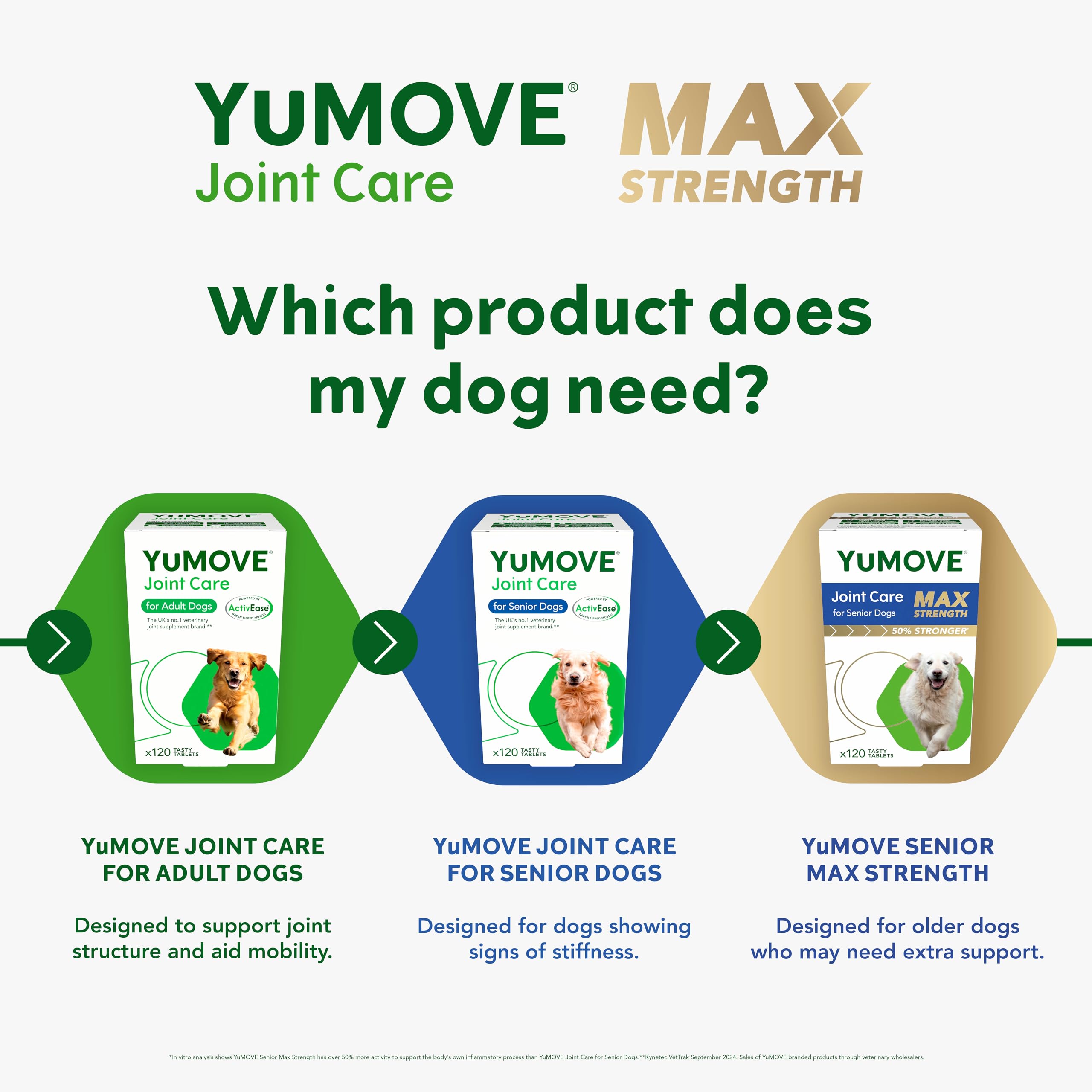 YuMOVE Max Strength Joint Supplement for Senior Dogs - 120 Tablets | Supports Mobility 5