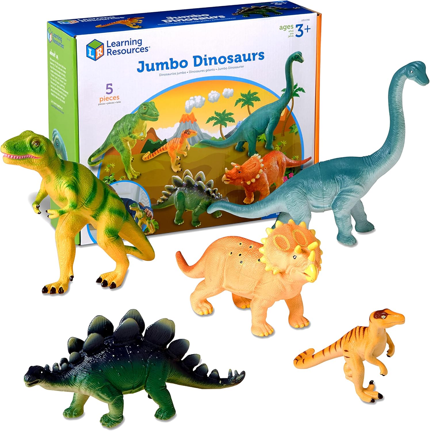 Learning Resources Jumbo Dinosaurs - Educational Play Set for Ages 3+ 1
