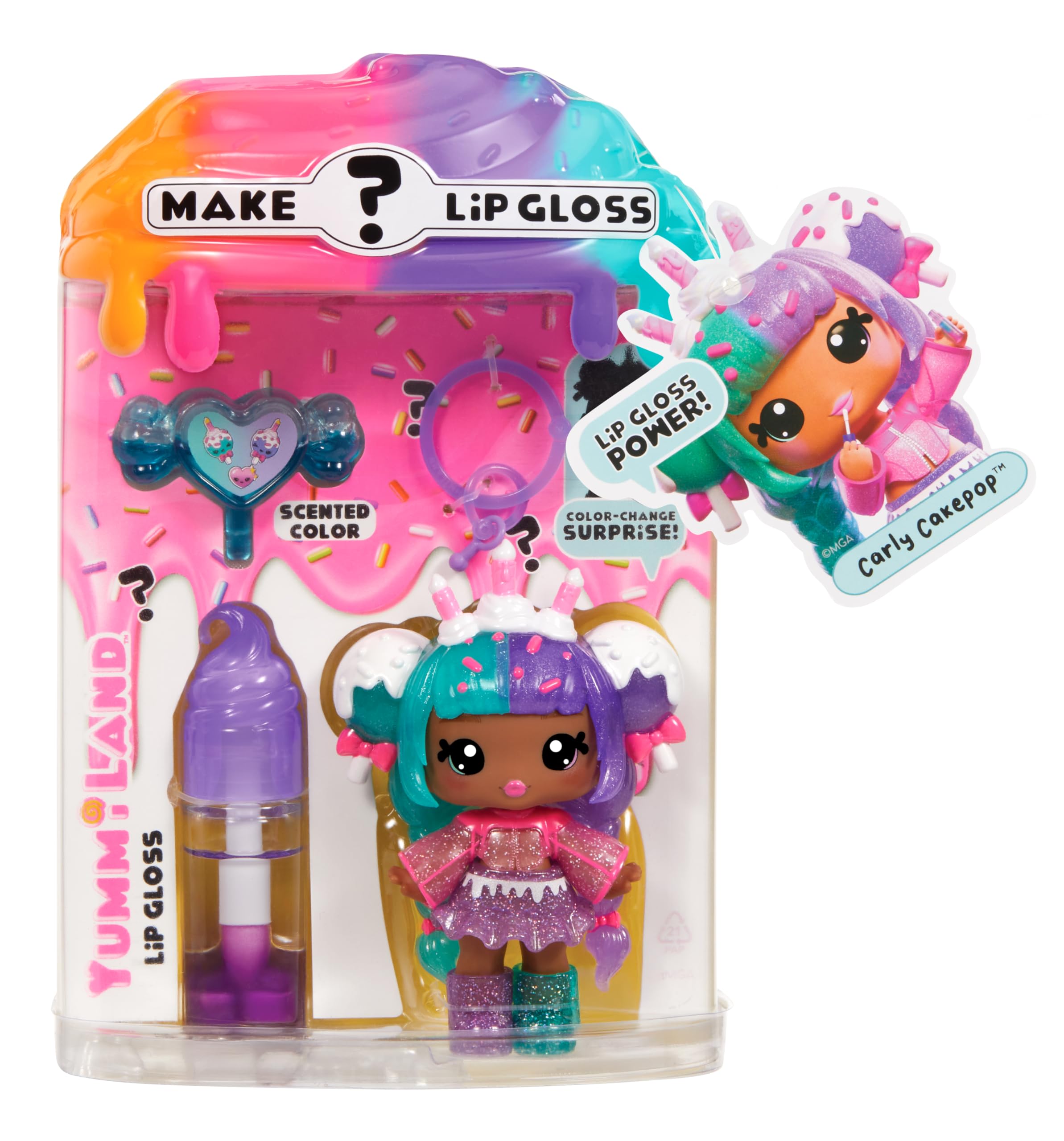 Yummiland Carly Cakepop Doll - Mystery Color Change Lip Gloss Playset for Ages 4+ 7
