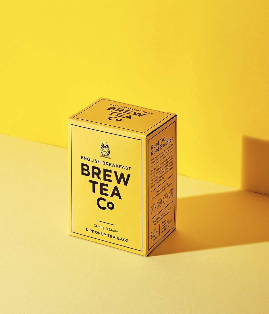 Brew Tea Co English Breakfast Whole Leaf Tea Bags, 15-Pack