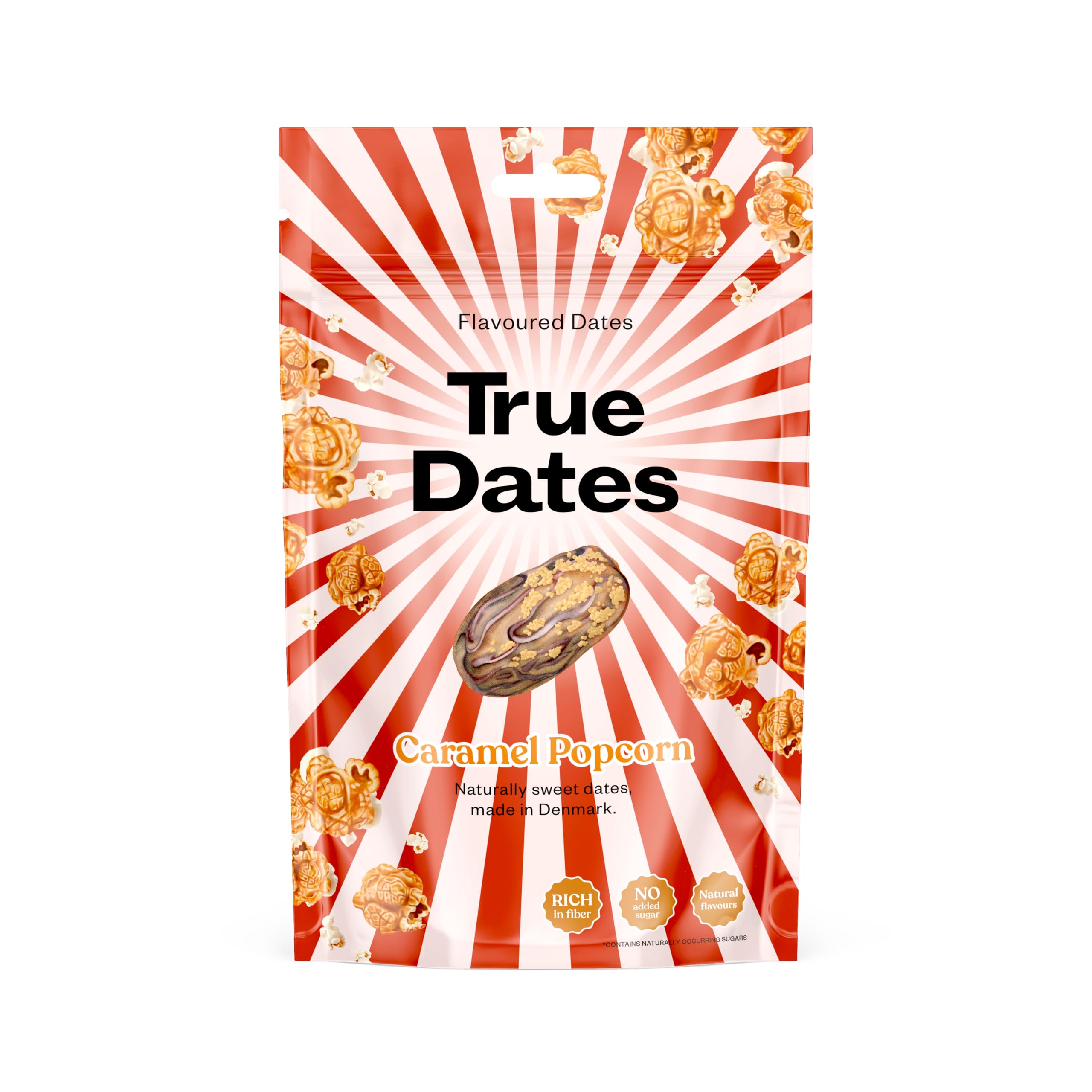 Gum on a mission True Dates - Caramel Popcorn Flavored Dried Dates | 100g 1