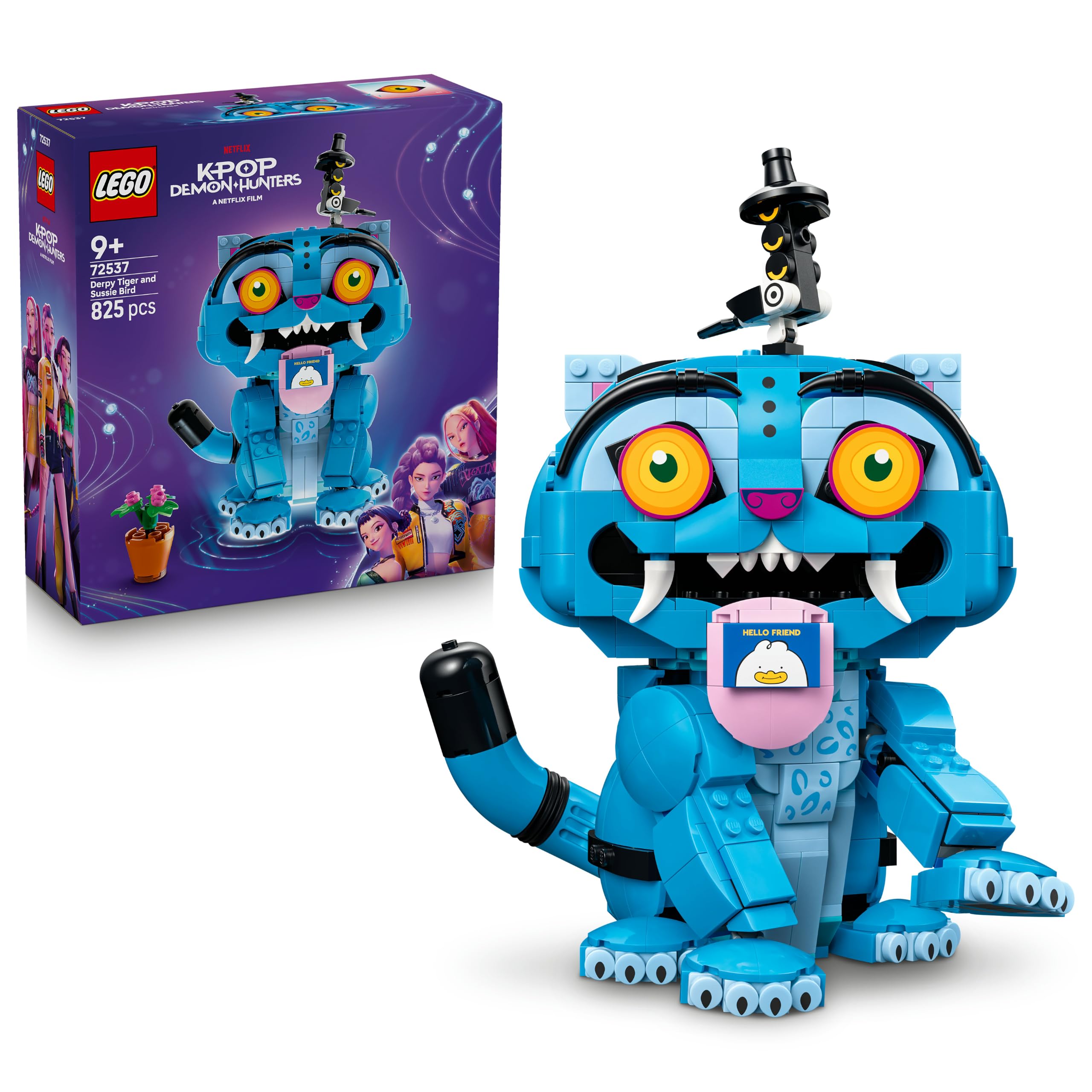 LEGO K-Pop Demon Hunters Derpy Tiger and Sussie Bird Building Set | Ages 9+ | Model 72537 1
