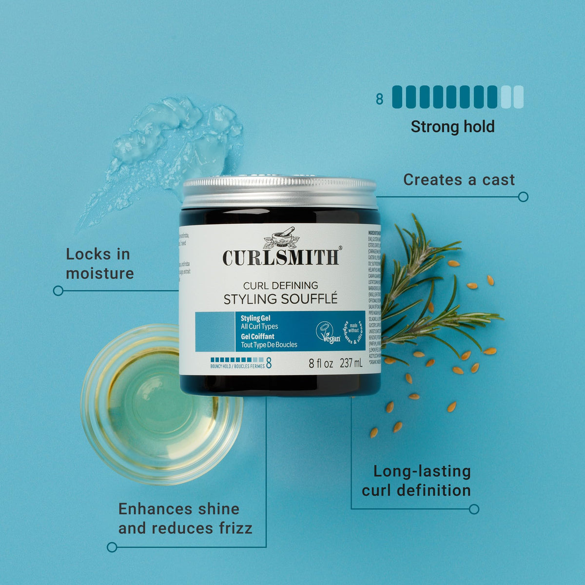 CURLSMITH Curl Defining Styling Soufflé - Medium Hold Gel for Wavy, Curly, and Coily Hair | 59 ml 4
