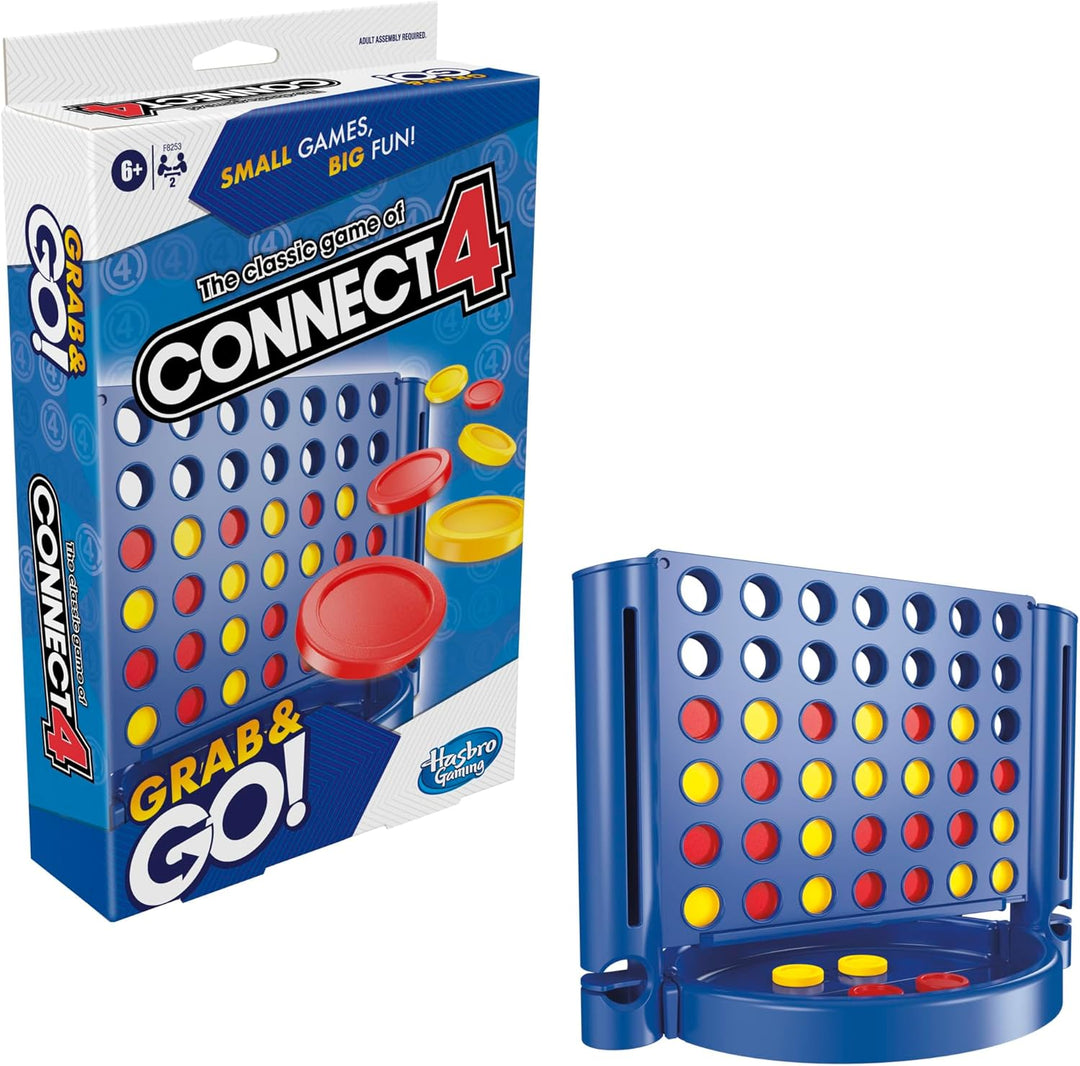 Hasbro Gaming Connect 4 Grab and Go Game, Portable Travel Board Game for 2 Players