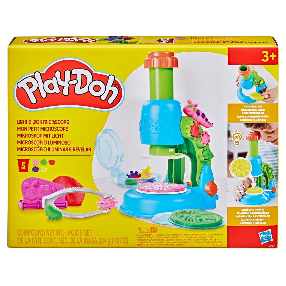 Play-Doh Light & Look Microscope Playset - Educational Science Toy for Kids 3+