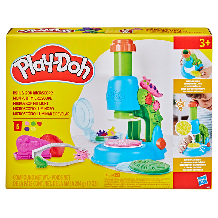 Play-Doh Light & Look Microscope Playset - Educational Science Toy for Kids 3+