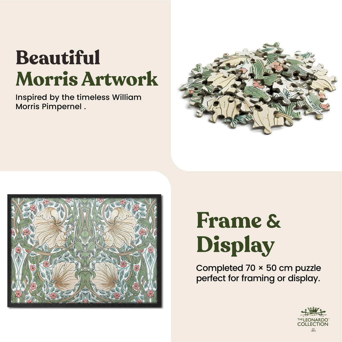 The Leonardo Collection William Morris Pimpernel Jigsaw Puzzle - 1000 Pieces