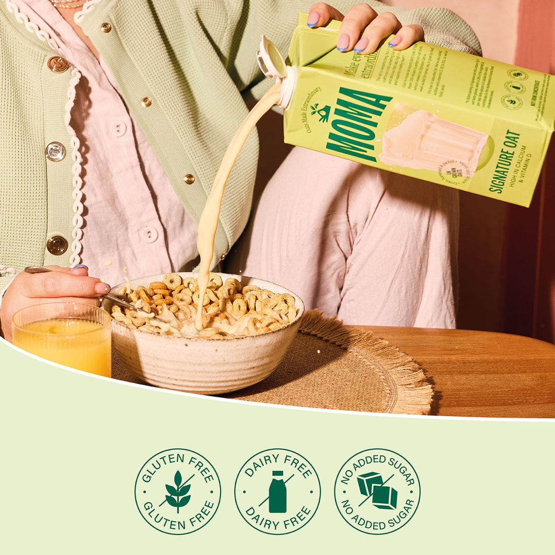 MOMA Signature Oat Drink - 1L - Plant-Based, Vegan, Calcium & Vitamin Enriched - Made with British Oats