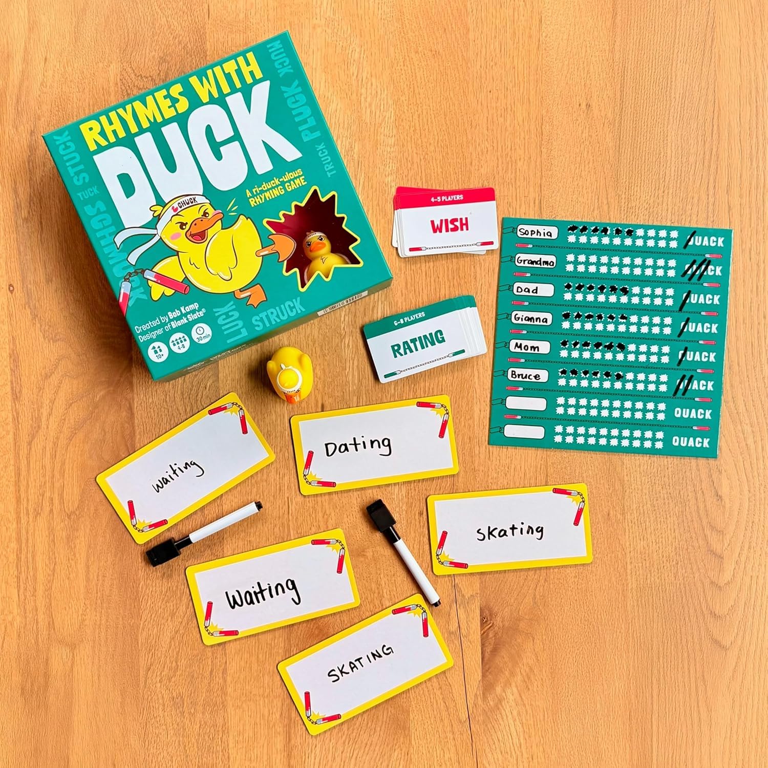 Gray Matters Games Rhymes with Duck Card Game - 4-8 Players, Ages 10+, 30 Min Play Time 6
