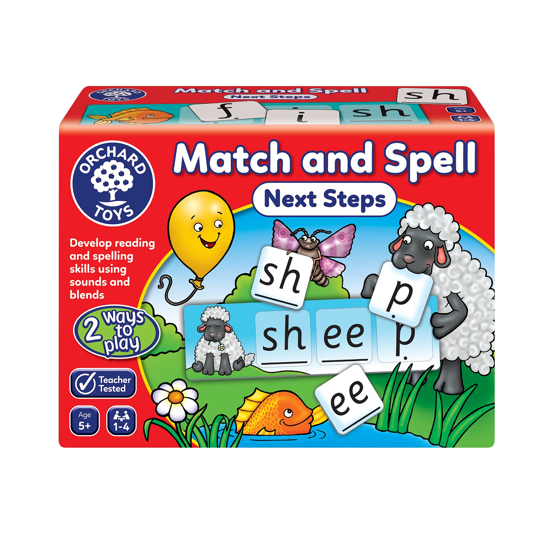 Orchard Toys Match and Spell Next Steps Spelling Aid Game | Ages 5+ | 1-4 Players | Phonics & Word Building 1