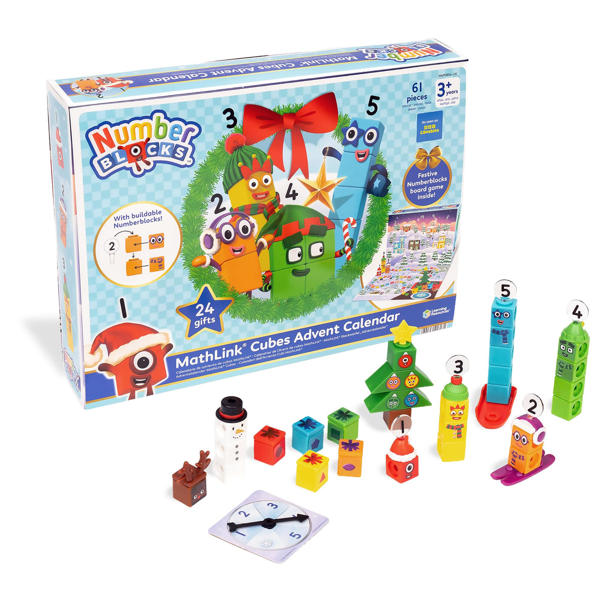 Learning Resources Numberblocks MathLink Cubes Advent Calendar - Ages 3+ | 24 Festive Surprises 1