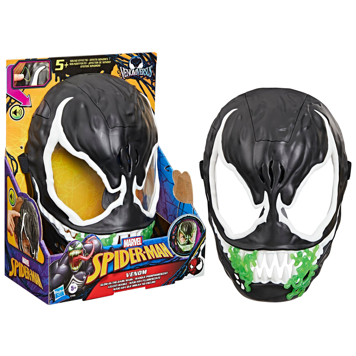 Marvel Spider-Man Venom Feature Mask - Glow-in-the-Dark, Sounds, Age 5+