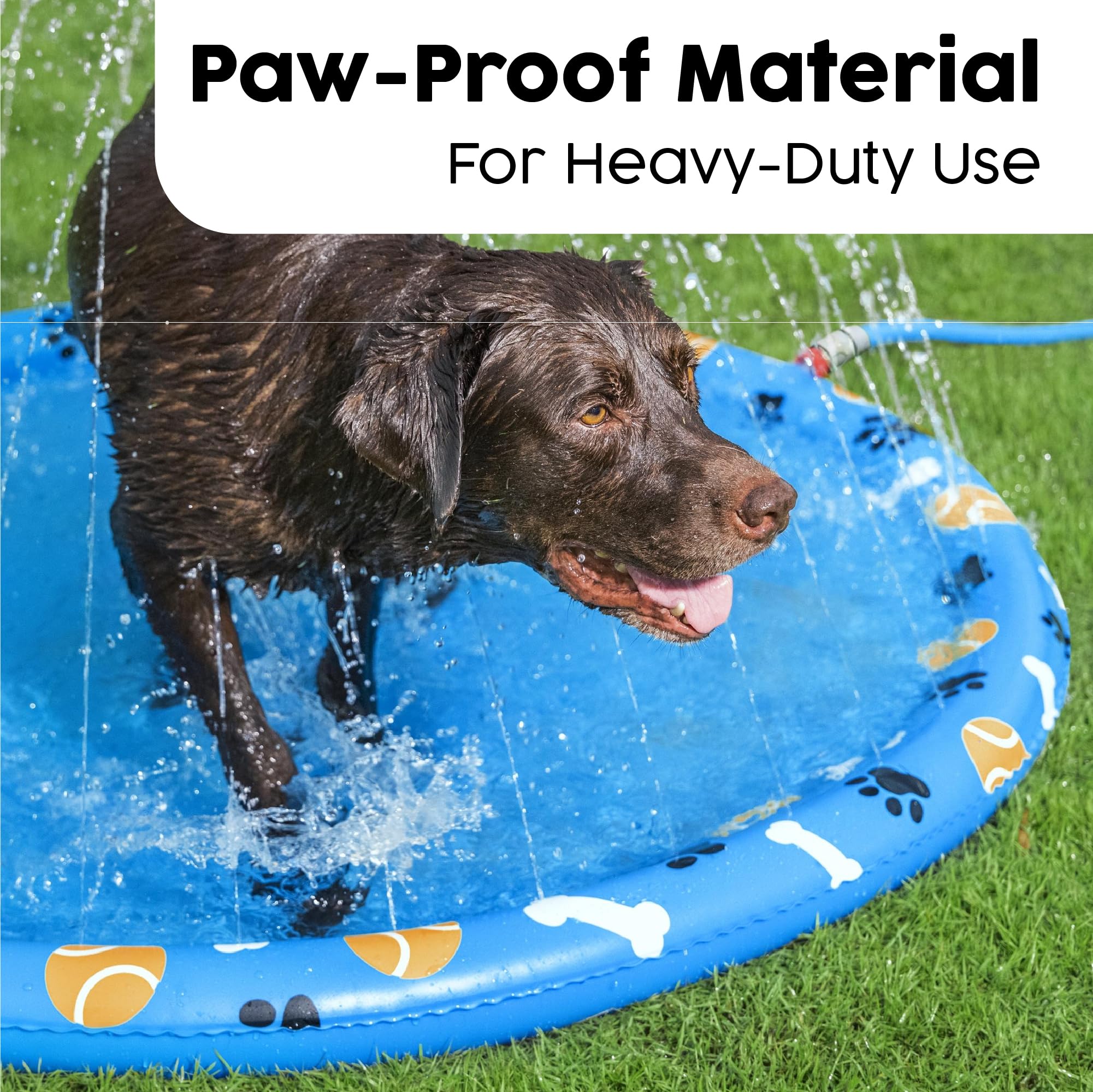 Bestway Dog Splash Pad Sprinkler Mat - Non-Slip Cooling Fun | Durable PVC | 60x240x240mm 2
