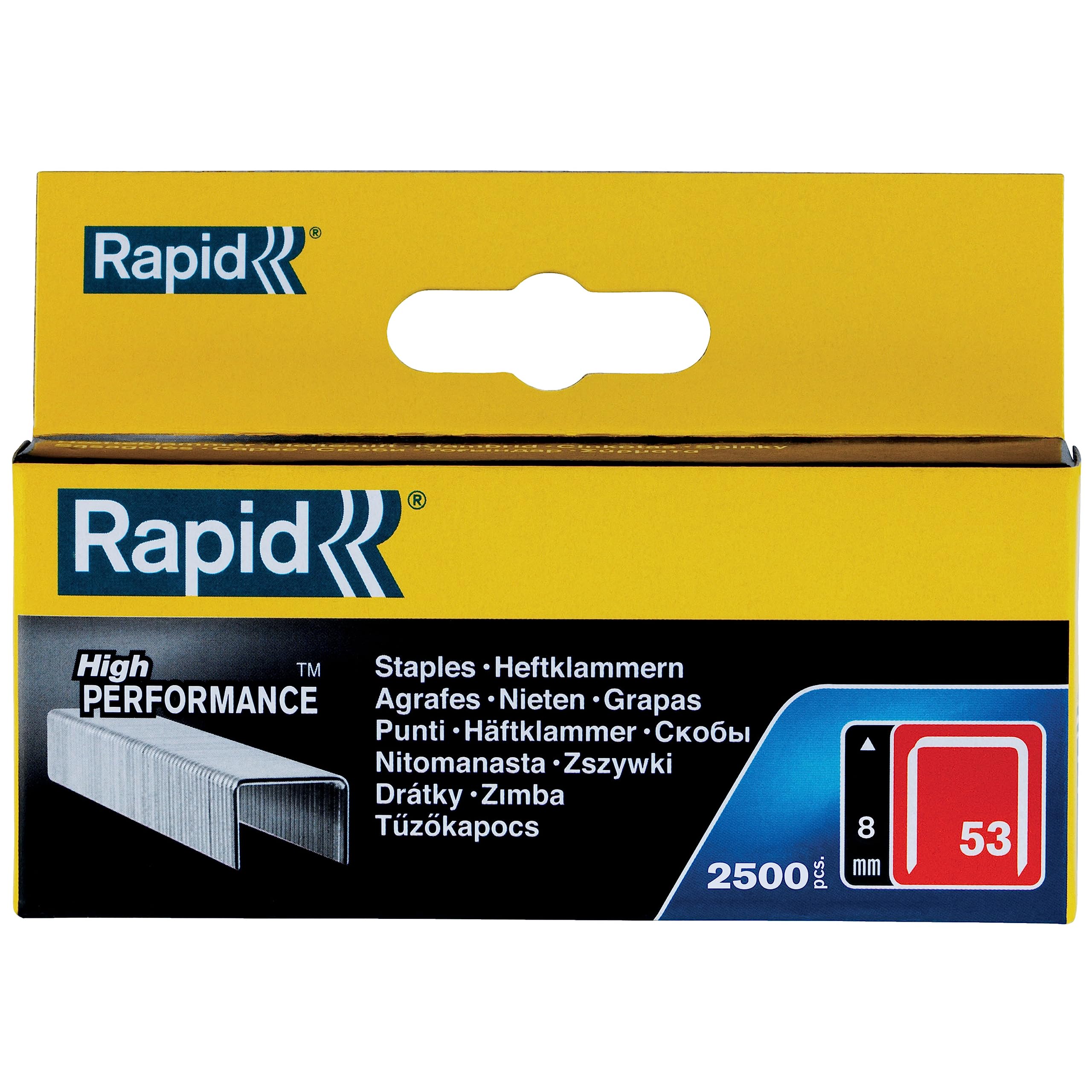 Rapid No.53 High Performance Staples - 8mm Leg Length, Galvanised, 2500 Pack | Model 11857025 7