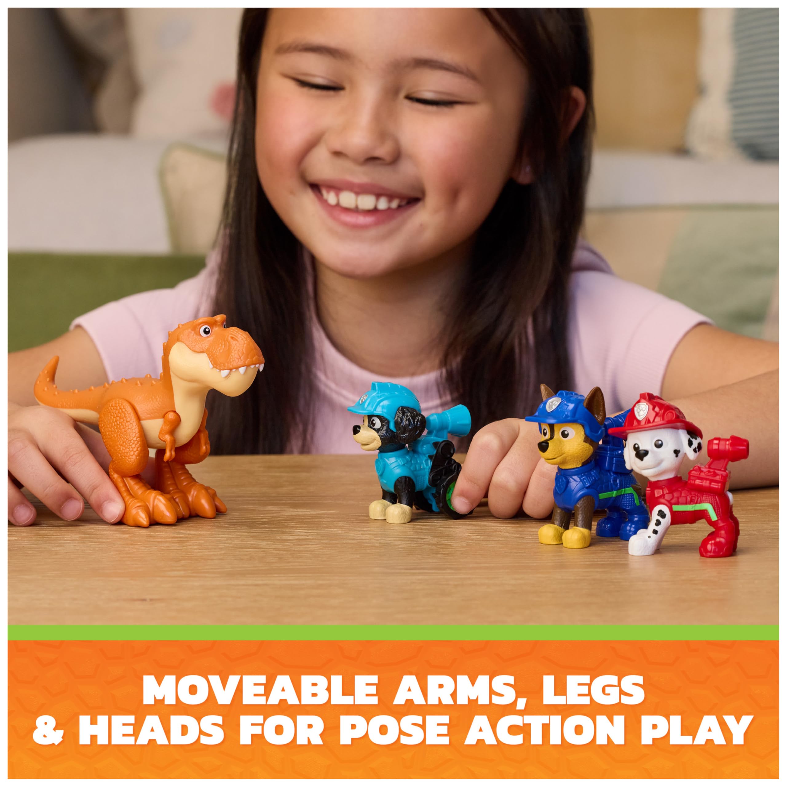 Paw Patrol Dino Adventure Pack Action Figures - Collect 6 Figures | Ages 3+ 4