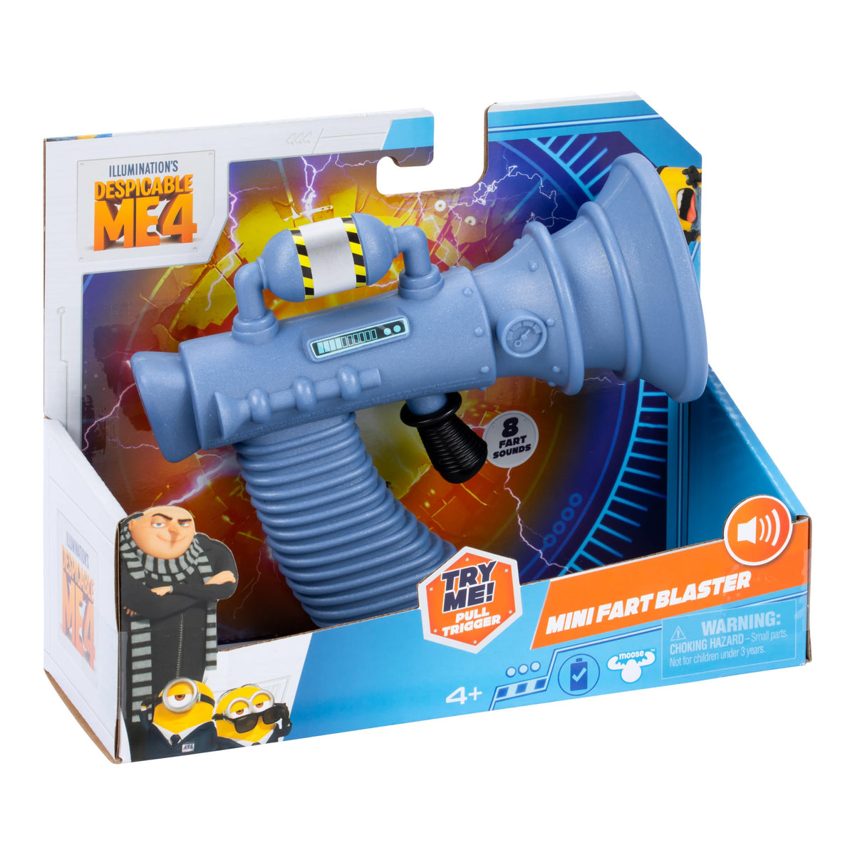 MINIONS Despicable Me 4 Mini Fart Blaster - 8 Sounds, Ages 4+