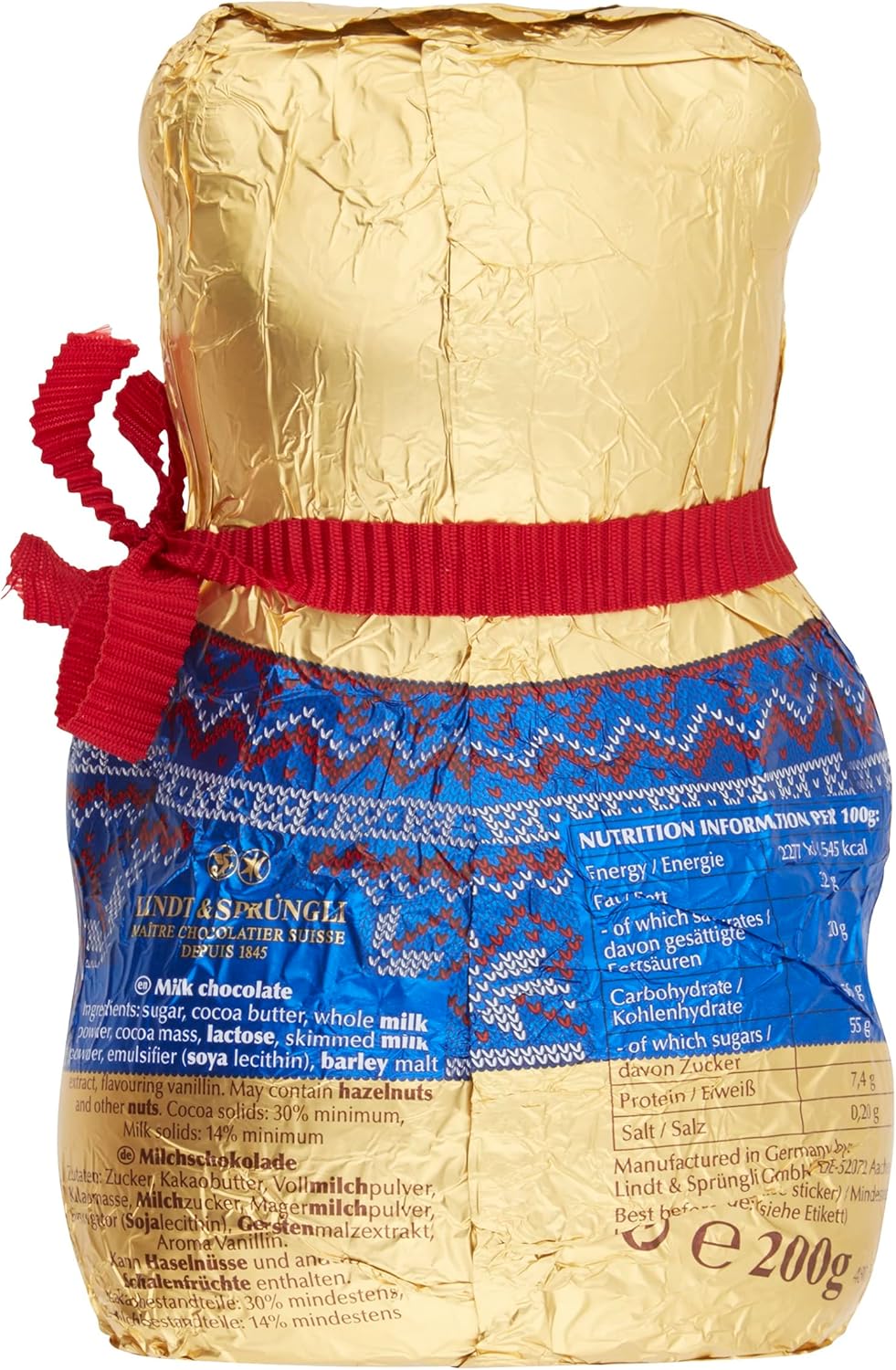 Lindt - Teddy with Christmas Jumper Hollow Chocolate Figure (200 g) 17