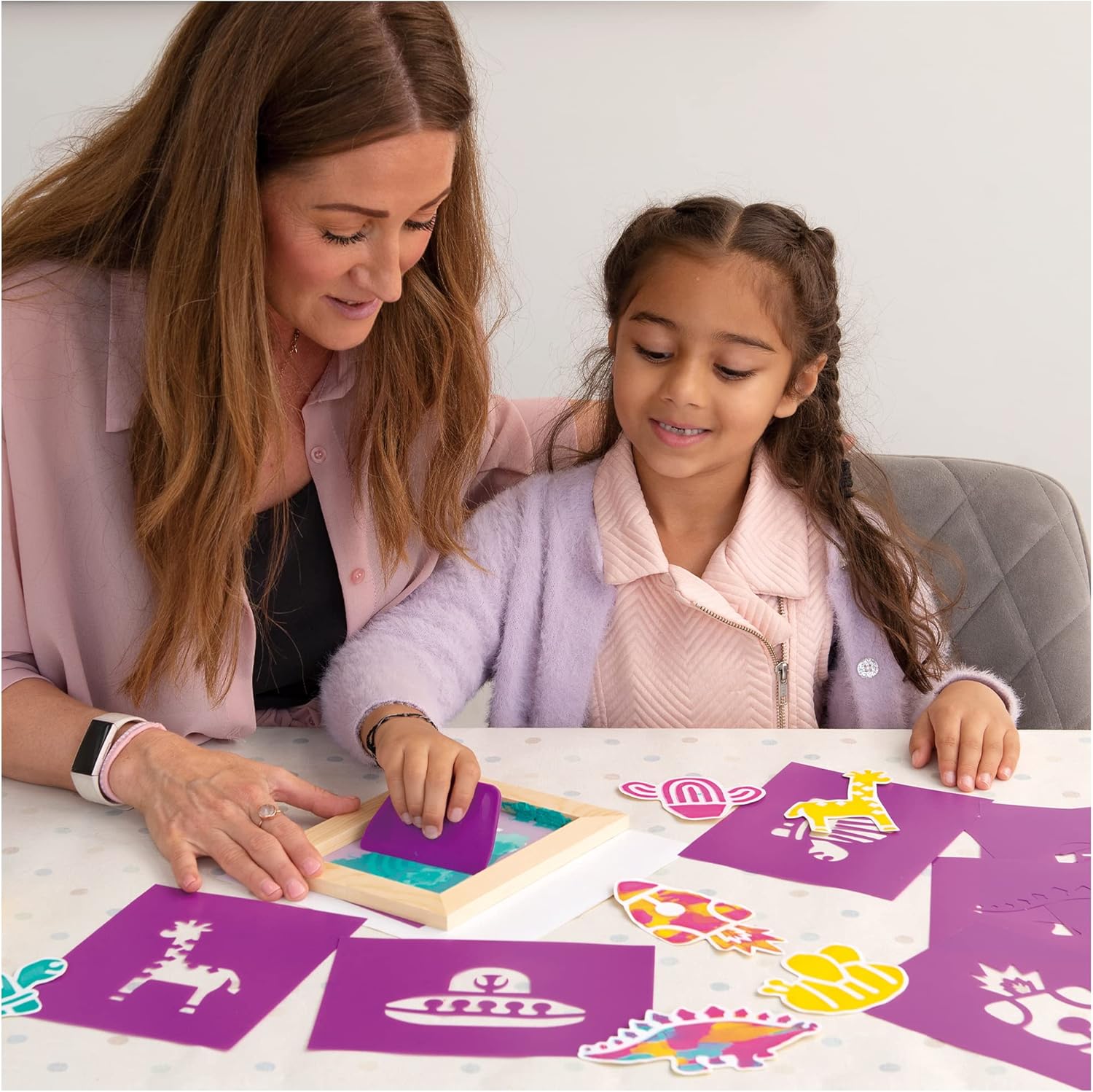 Galt Screen Print Stickers Craft Kit - Animal Theme Arts & Crafts for Kids Ages 6+ 3