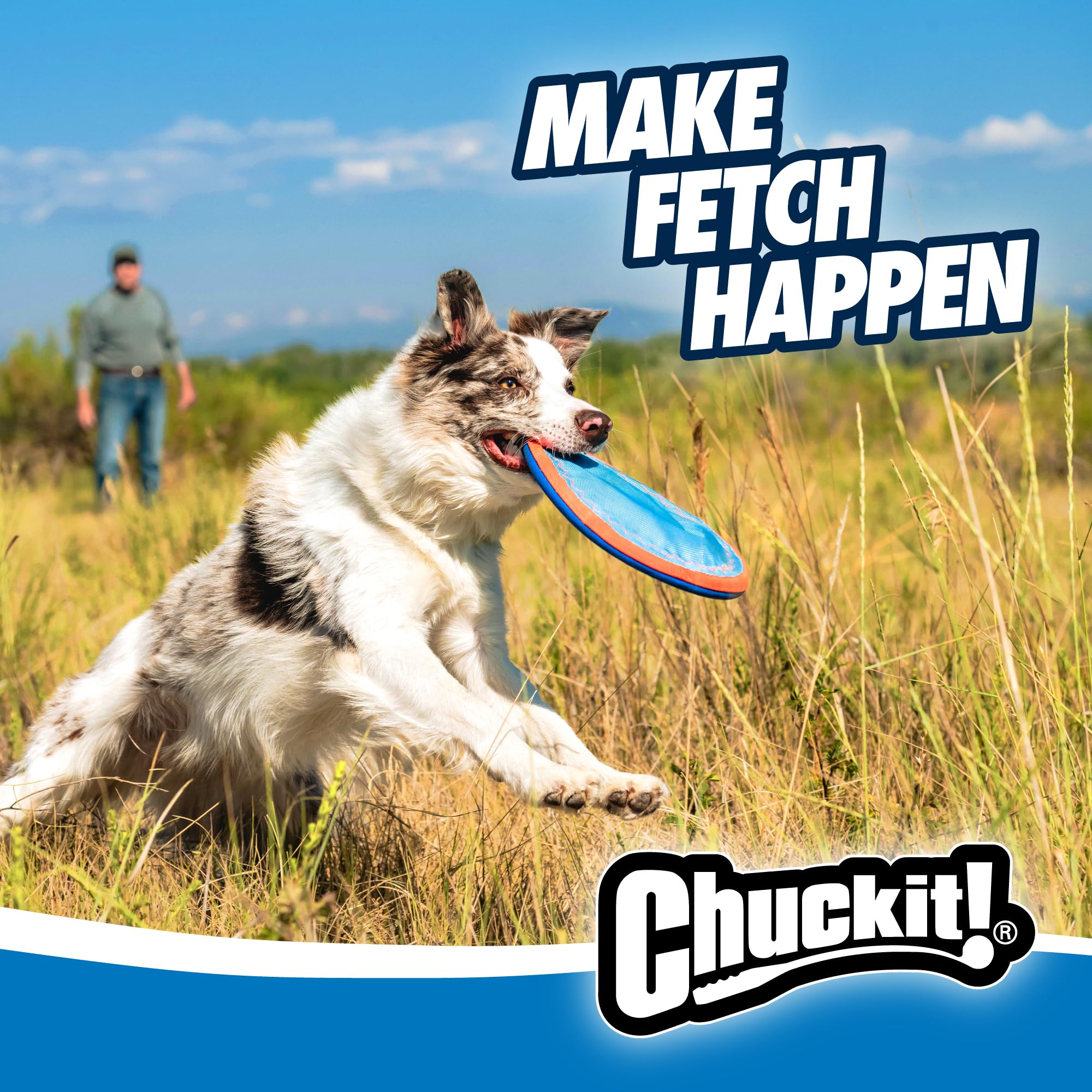 Chuckit! Paraflight Dog Toy - Floating Flying Disc for Fetch Play | Large Size | Durable Polyester 4